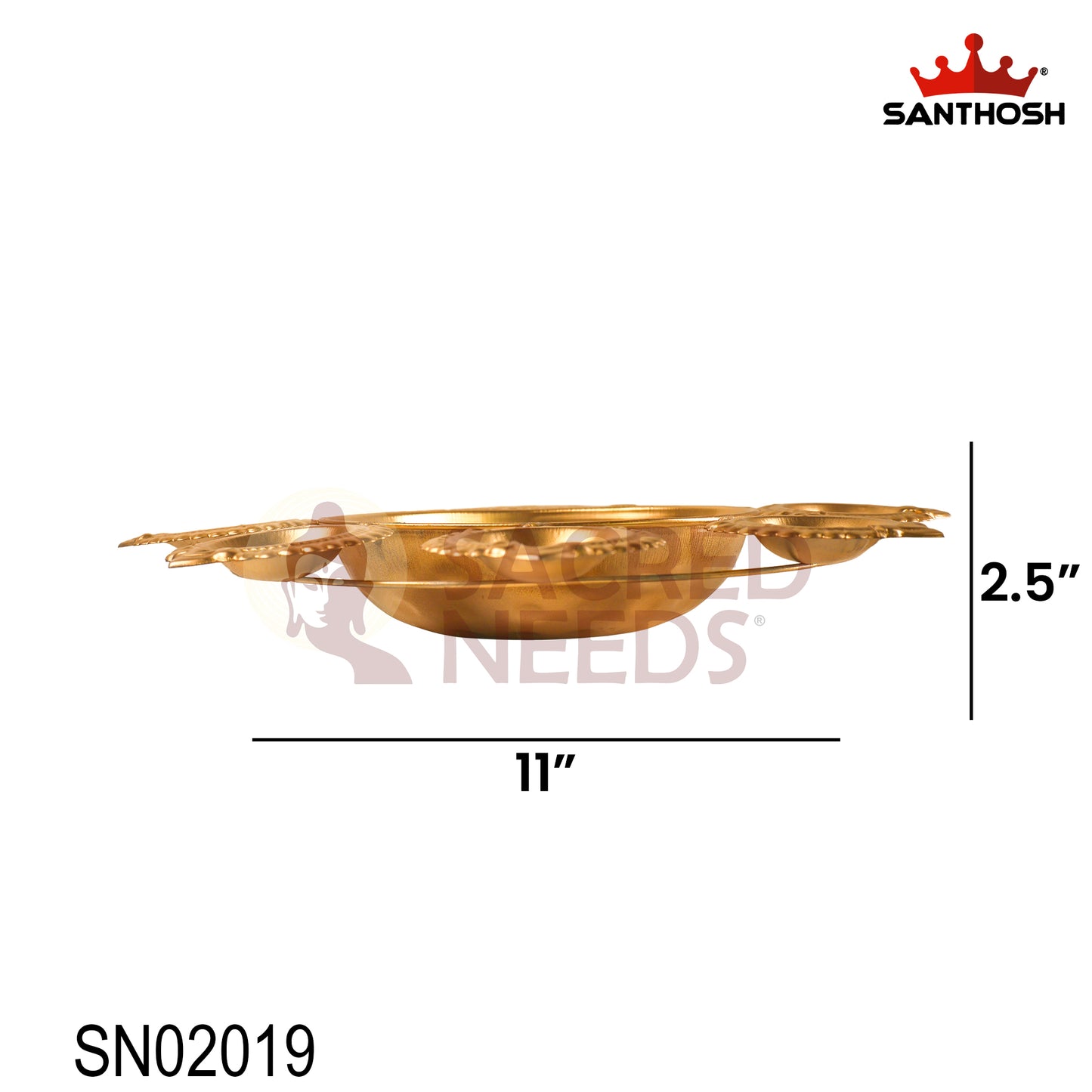 Iron Sunflower Urli with Deepam Holder – 11 Inch Length | Traditional Decorative Bowl & Oil Lamp for Pooja & Home Décor