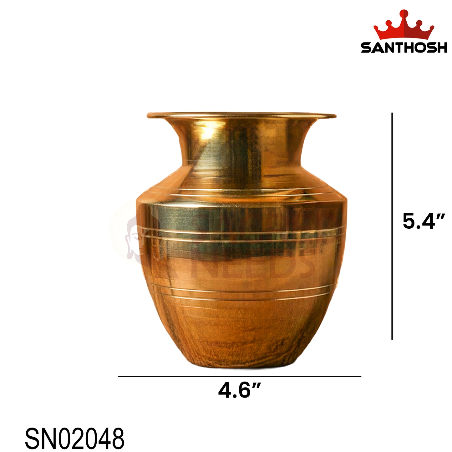Brass Vaishnav / Iyengar Chambu – 4.6 Inch Length | Traditional Brass Pot for Pooja, Abhishekam & Temple Rituals
