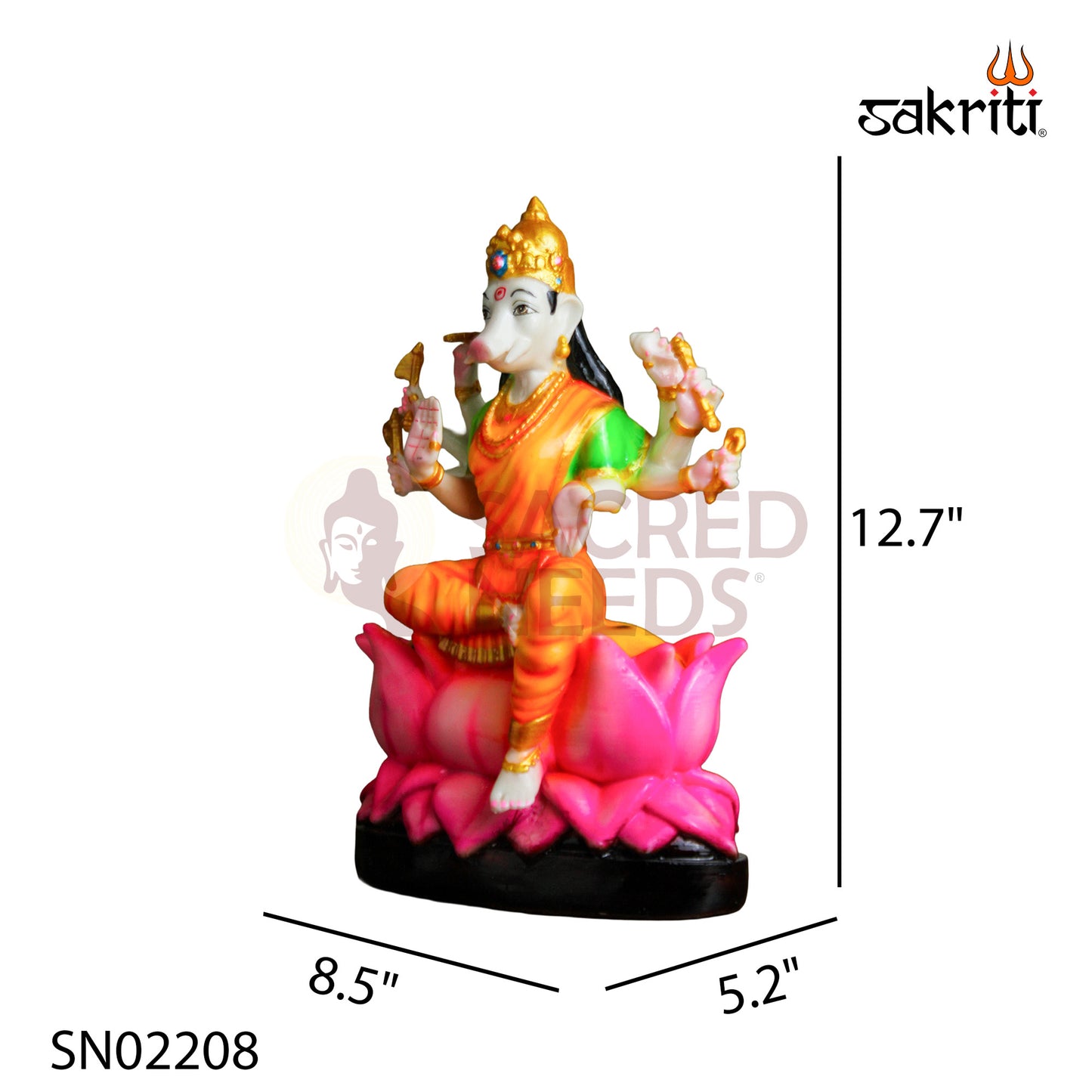 Marble Dust Varahi Amman – 12.7 Inch Majestic Goddess Varahi Statue for Temple & Home