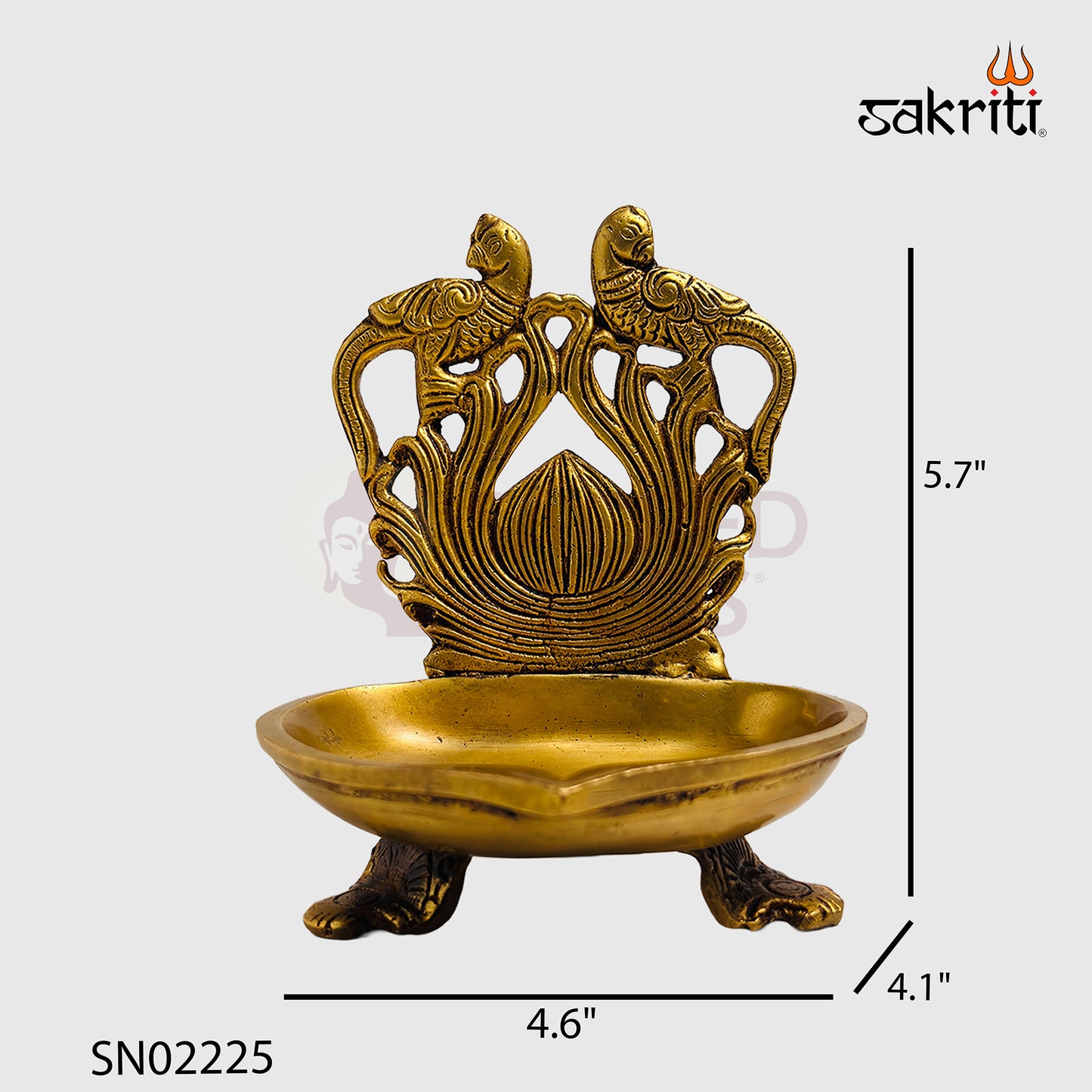 Brass Kili Vilakku – 5.7 Inch | Parrot Deepam for Pooja & Auspicious Decor
