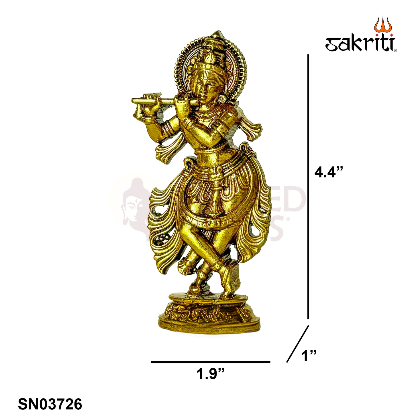 Sacred Needs Brass Dasavatara Set – 4.4 Inch Height | 10 Mini Idols of Vishnu’s Dashavatar for Pooja, Gifting & Collectibles