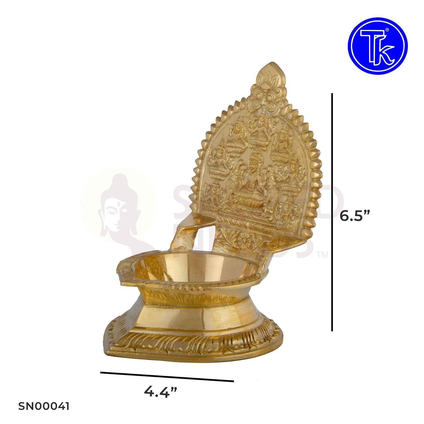 Brass Ashtalakshmi Vilakku – 6.5 Inch Height | Decorative Lamp Representing 8 Lakshmi Forms
