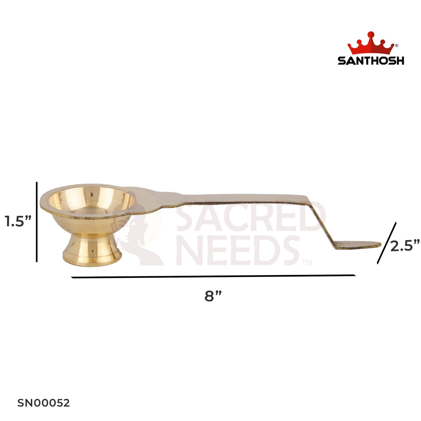 Brass Golchi Arti – 1.5 Inch Height | Miniature Brass Aarti Plate for Pooja & Temple