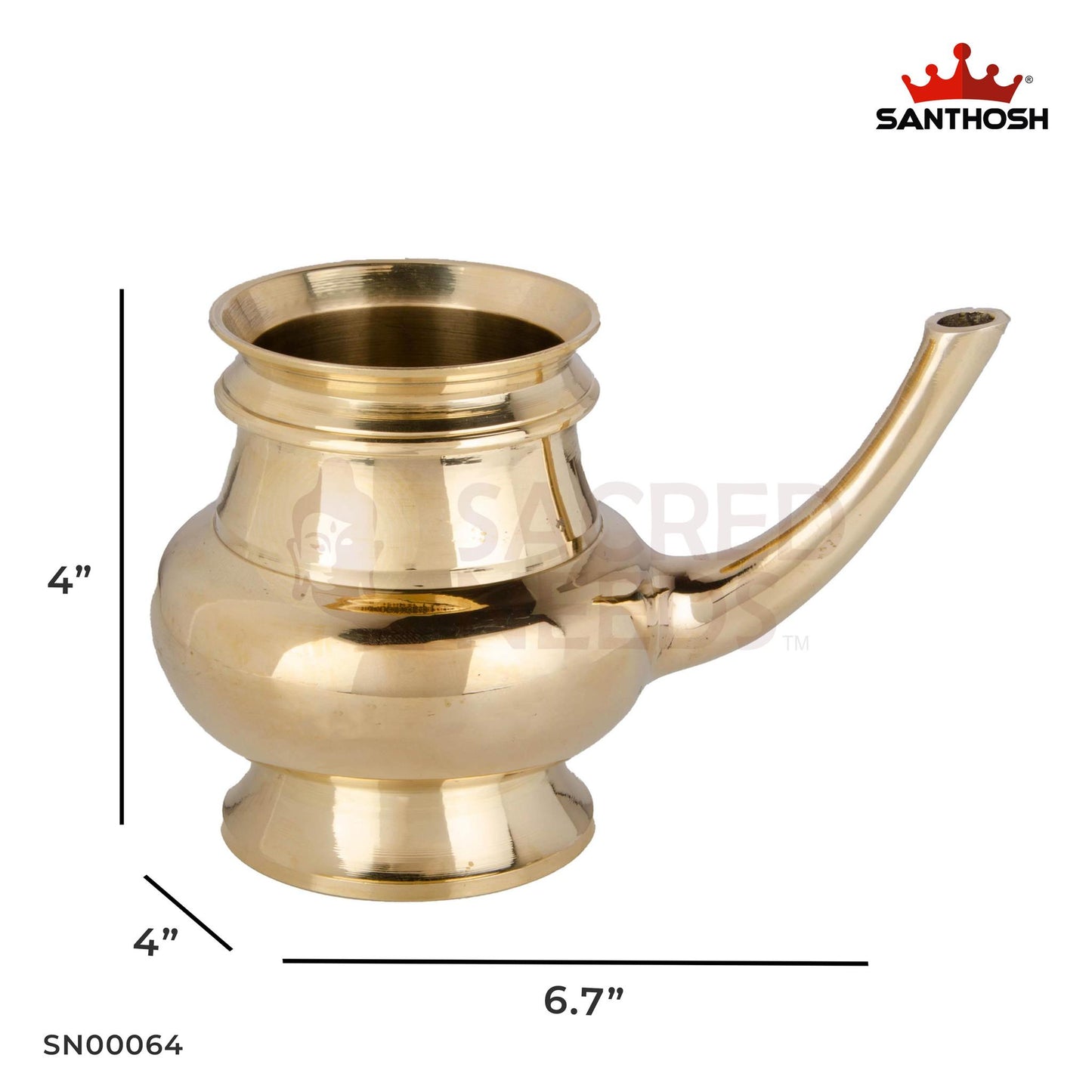 Brass Gindi – 4.2 Inch Height | Traditional Brass Taper for Pooja & Temple