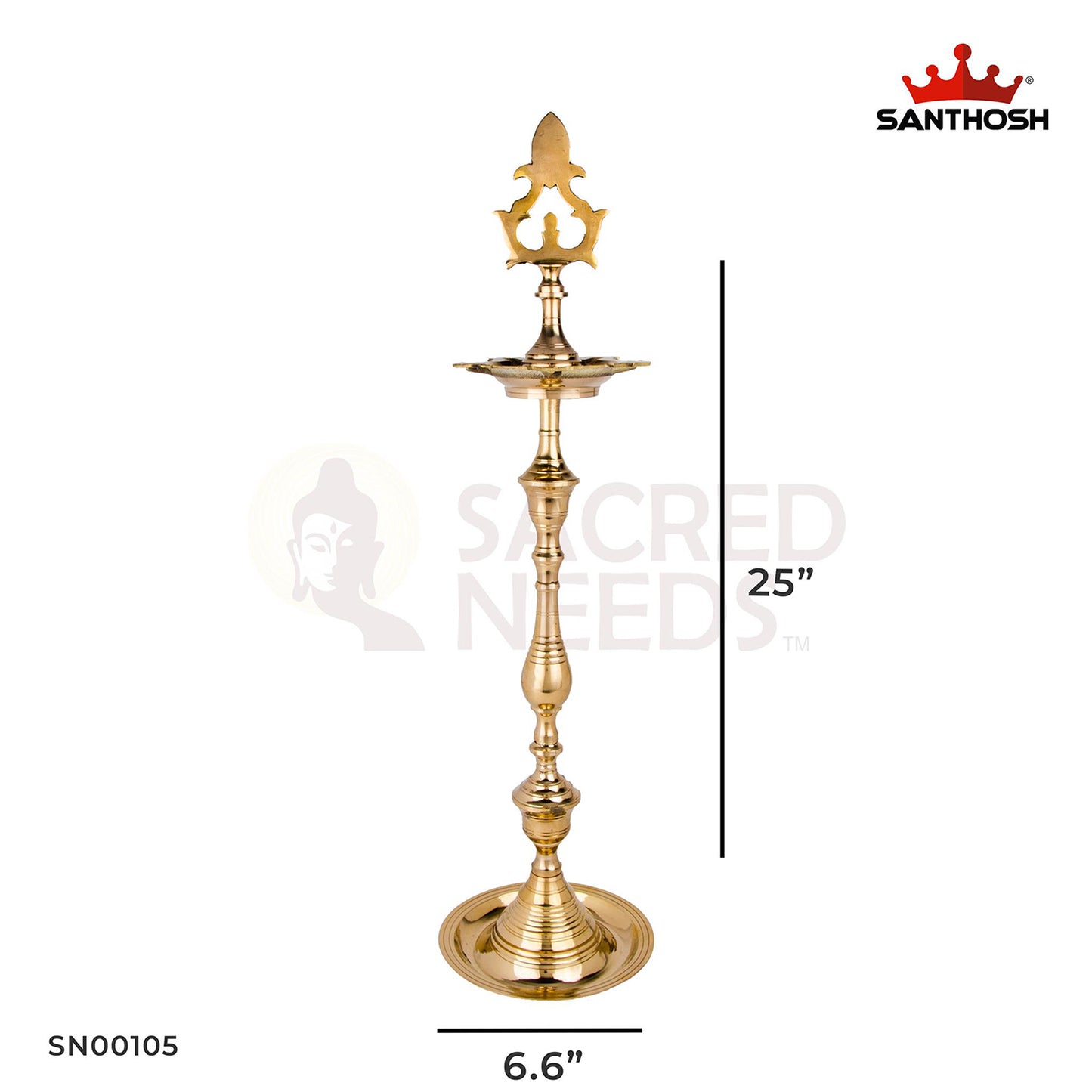 Brass Box Kuthu Vilakku – 25 Inch Height | Elegant Tall Brass Deepam Lamp for Mandir, Aarti & Religious Rituals