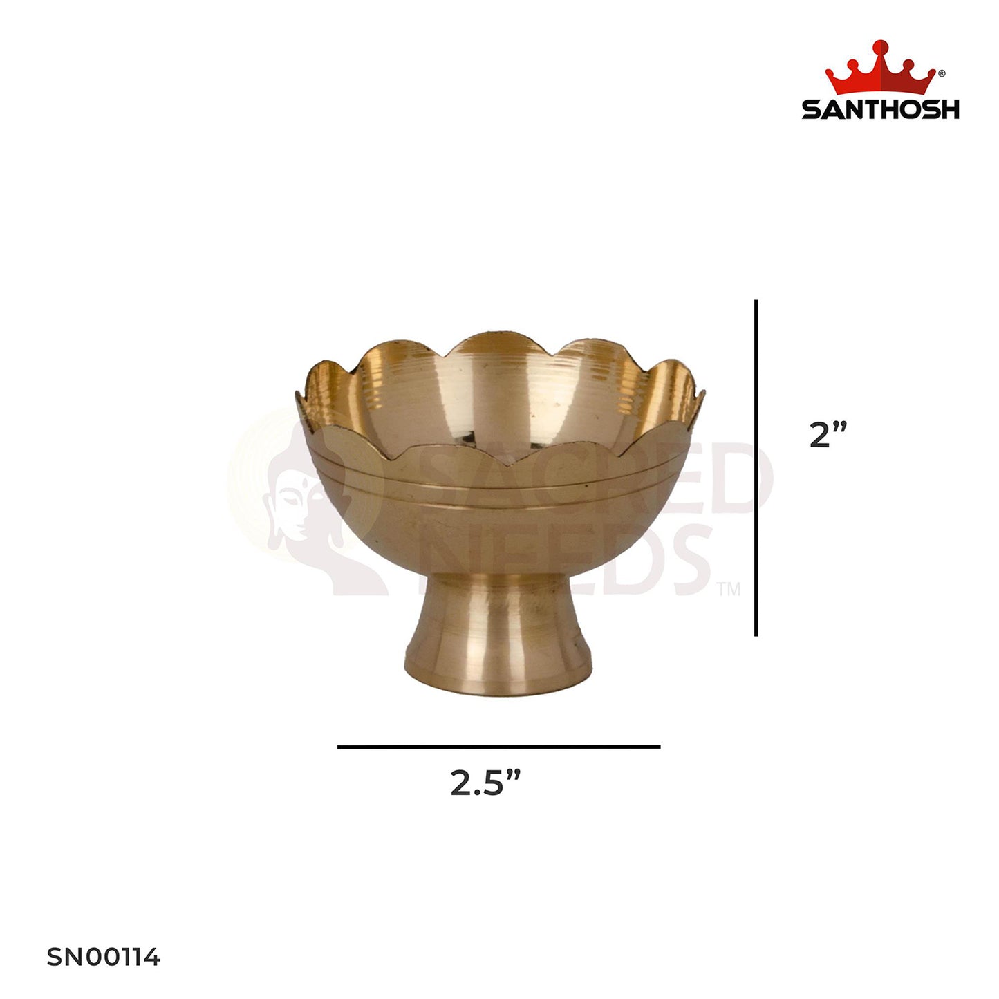 Brass Kamal Bowl – 2 Inch Height | Handcrafted Lotus Brass Bowl for Return Gifts, Pooja Items & Decor