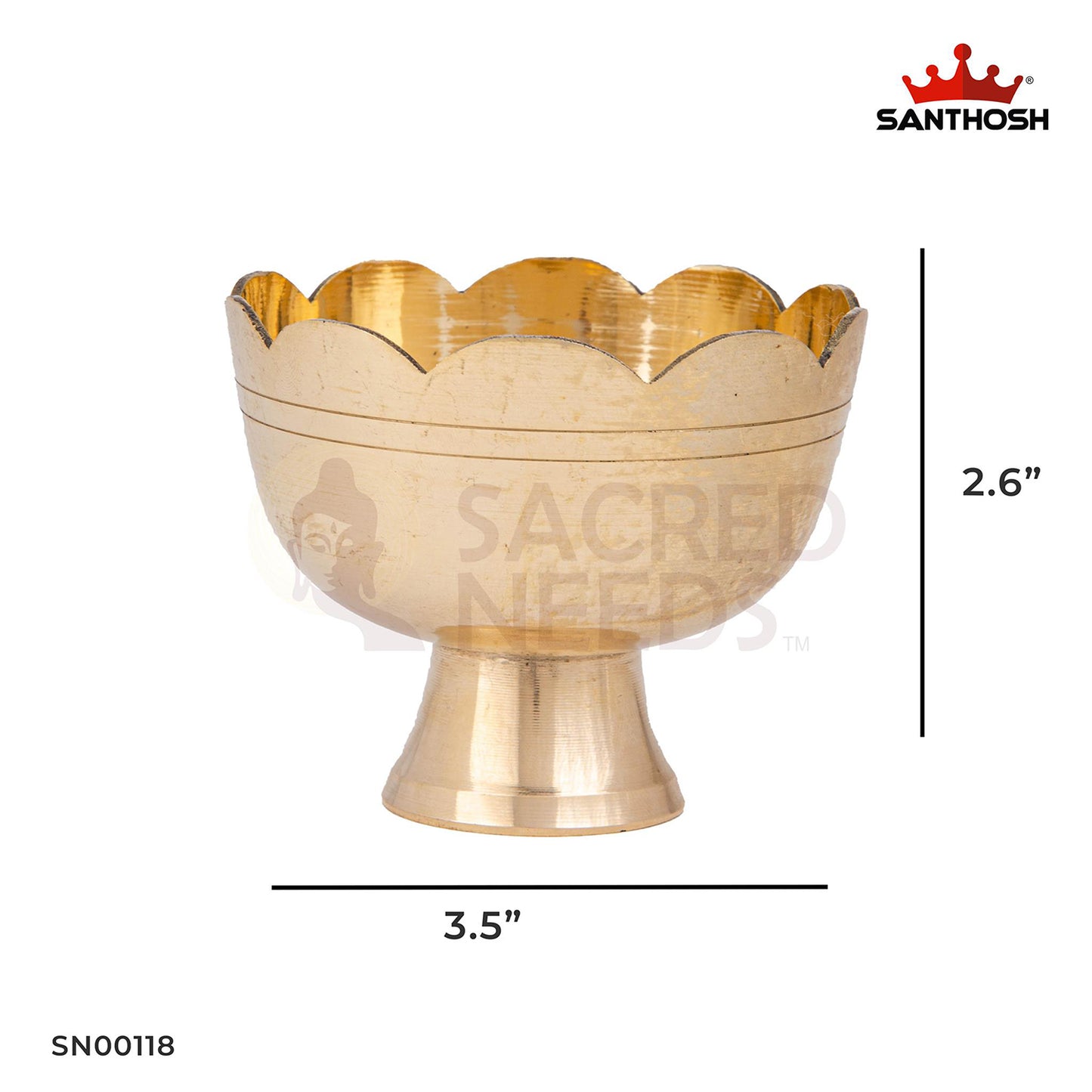 Brass Kamal Bowl – 2.6 Inch Height | Elegant Kamal Design Bowl for Wedding Favors, Return Gifts & Décor
