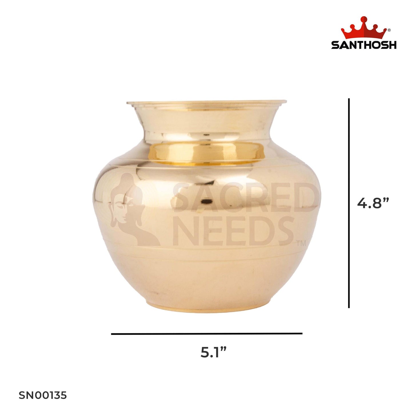 Brass Special Kavadi Champu – 4.8 Inch Height | Unique Brass Container for Pooja Offerings & Ritual Processions