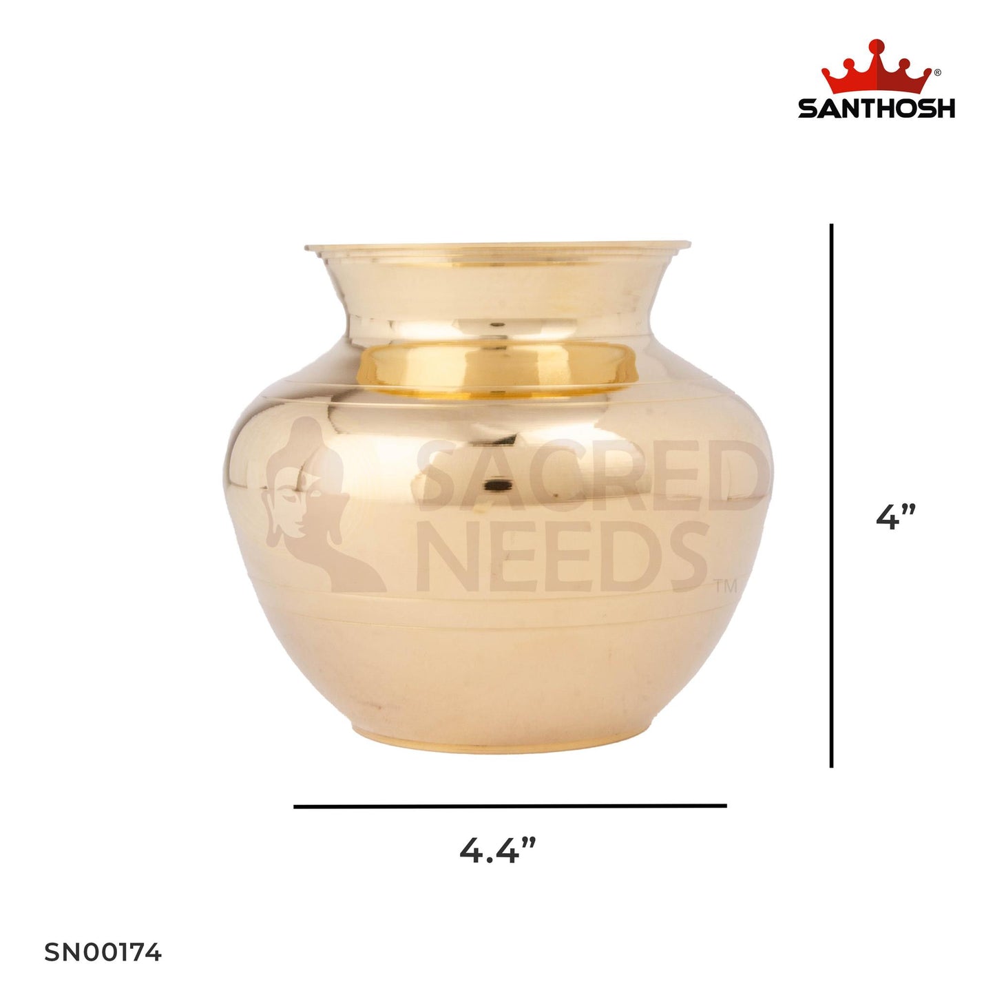 Brass Special Kavadi Champu – 4 Inch Height | Religious Pot for Pooja, Kavadi Events & Festival Offerings
