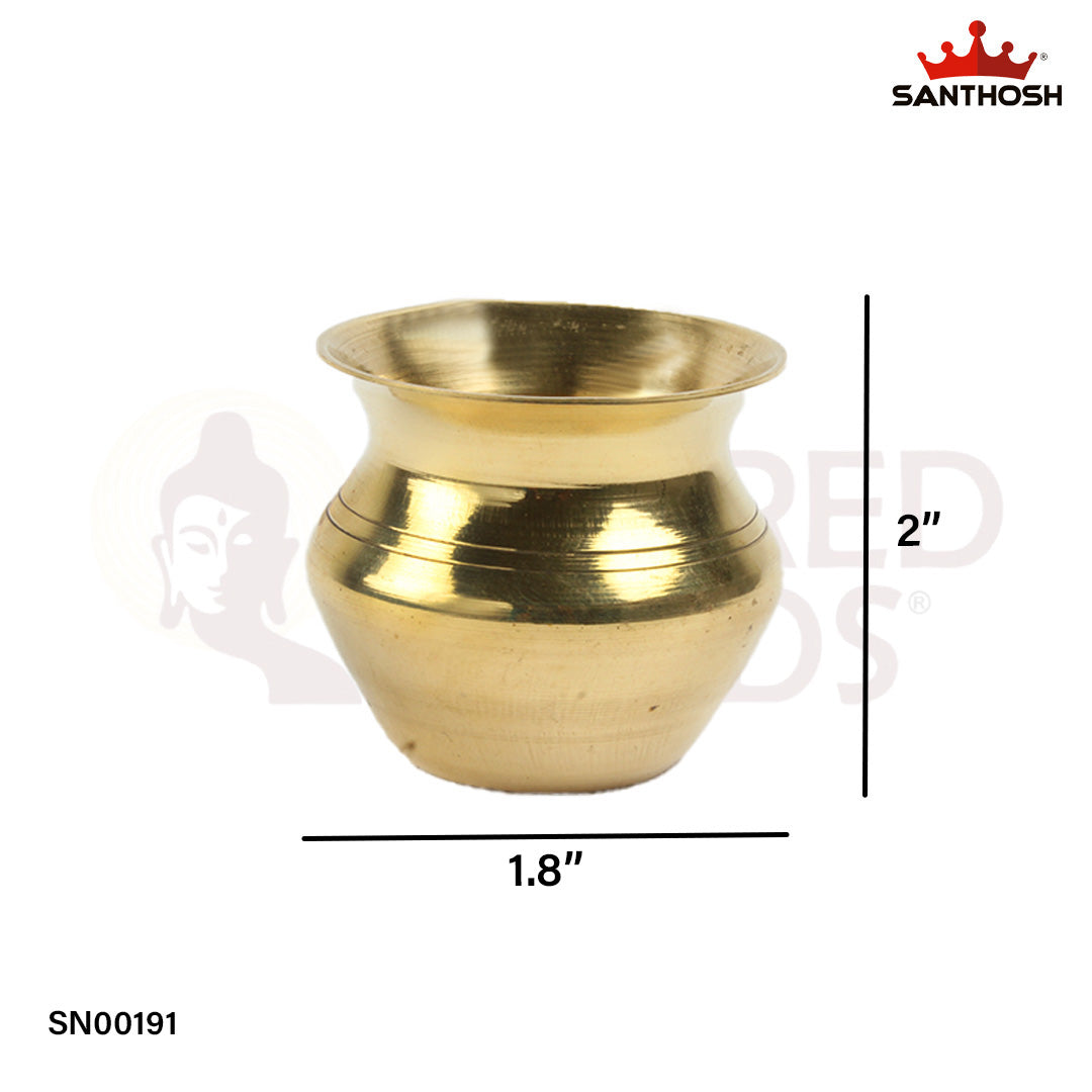 Brass Kavadi Champu – 2 Inch Height | Ritual Pot for Kavadi Devotees, Murugan Pooja & Festival Use