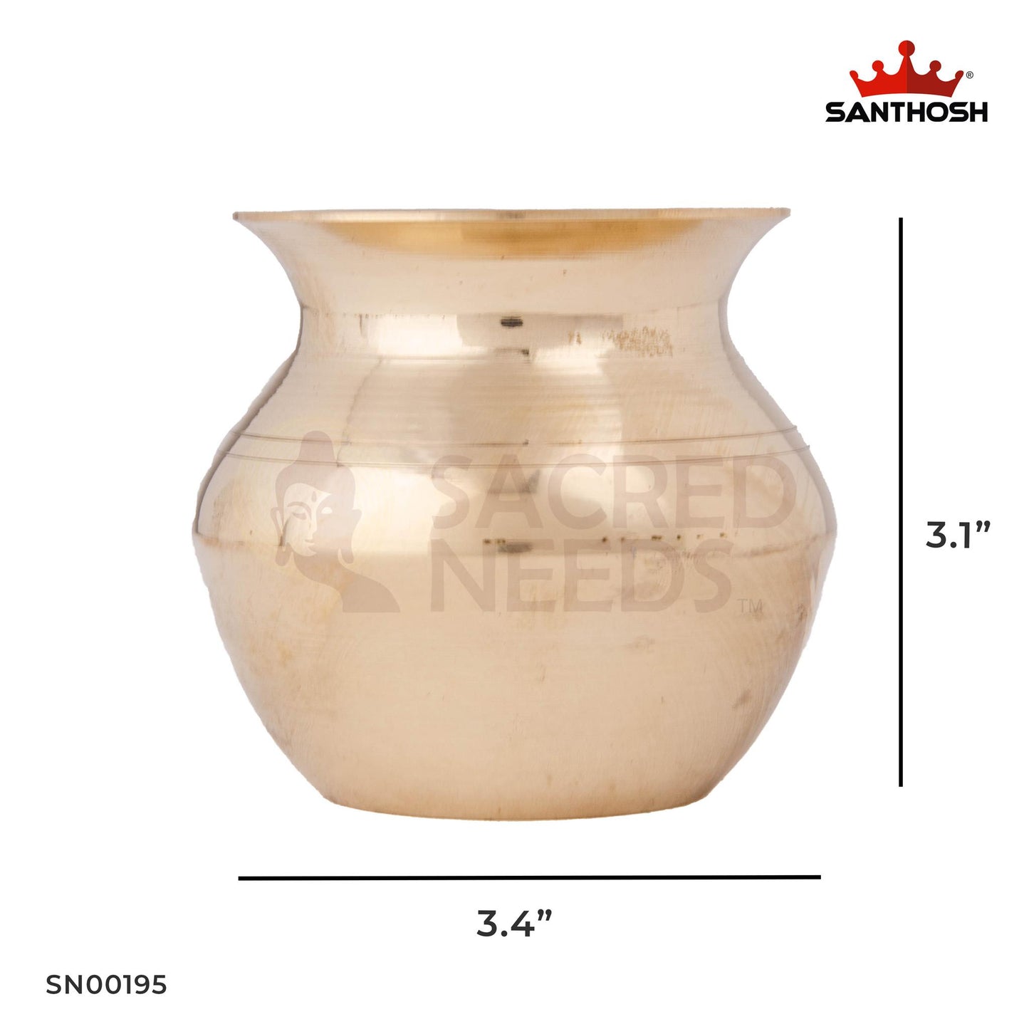 Brass Kavadi Champu – 3.1 Inch Height | Traditional Brass Kavadi Vessel for Pooja & Temple Processions