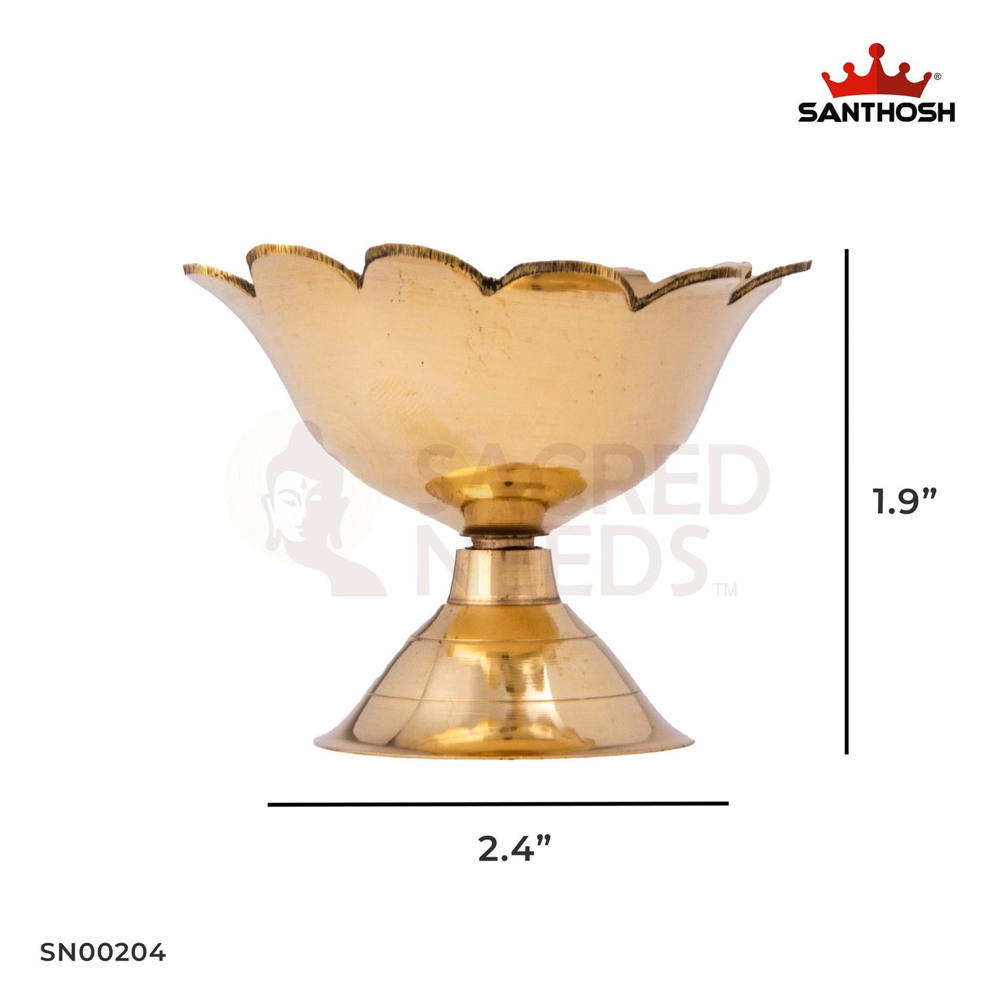 Brass Lotus Deepam – 1.9 Inch Height | Handcrafted Lotus Brass Diya for Home, Aarti & Gifts