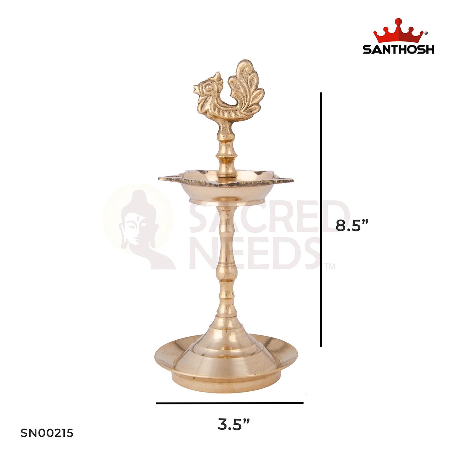 Brass Karaikudi Vilakku Annam – 8.5 Inch Height | Handcrafted Annam Diya for Spiritual Lighting & Festival Use