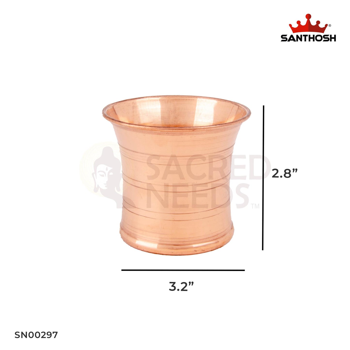 Copper Pancha Patram – 2.8 Inch | Copper Water Vessel for Pooja and Daily Rituals