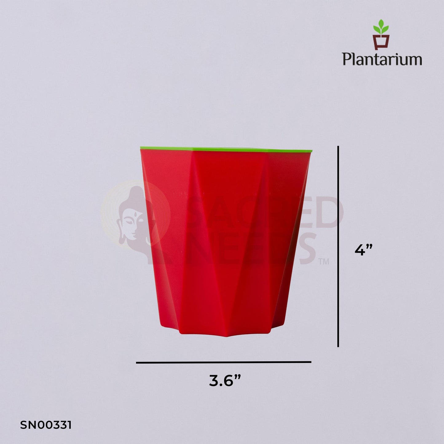 PVC Daimanti SW Pot – 4 Inch Height | Stylish Textured Plastic Pot for Indoor Plants, Tabletop & Decor