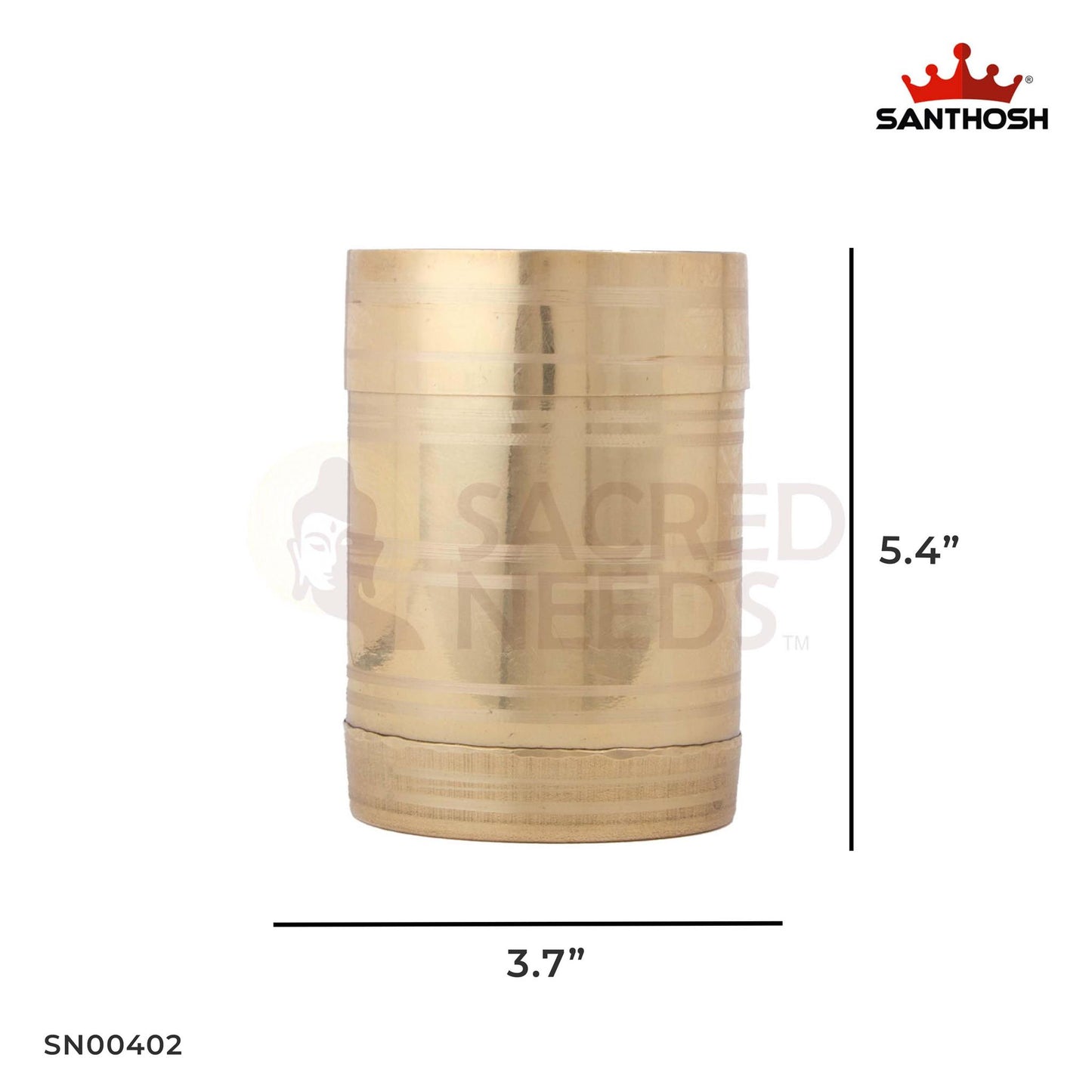 ICC Padi – 5.4 Inch Height | Traditional Brass Taper for Pooja & Temple