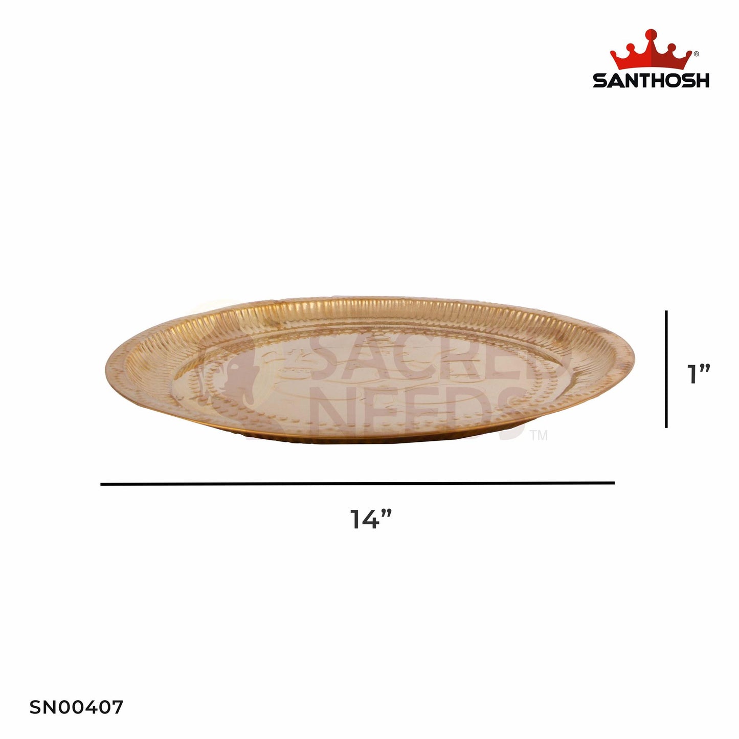 ICC 30G Nagas Plate – 1 Inch Diameter | Brass Plate for Serving Nagas, Pooja & Rituals