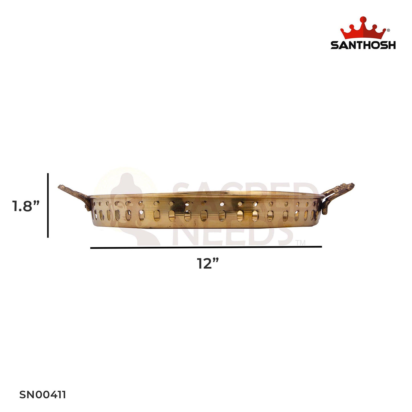 ICC Handle Khumcha – 1.8 Inch Height | Traditional Brass Khumcha with Handle for Pooja & Rituals