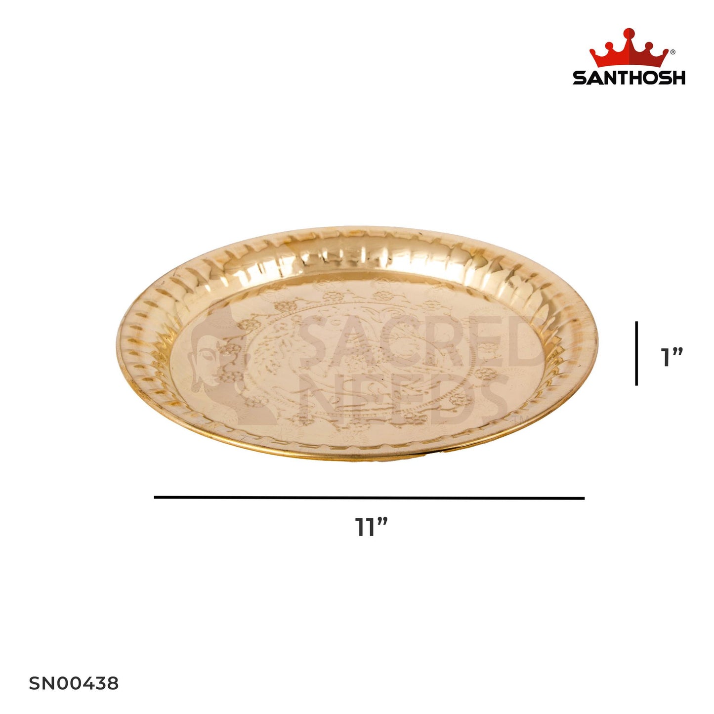 ICC Nagas Plate – 1 Inch Height | Brass Plate for Nagas Offering & Pooja