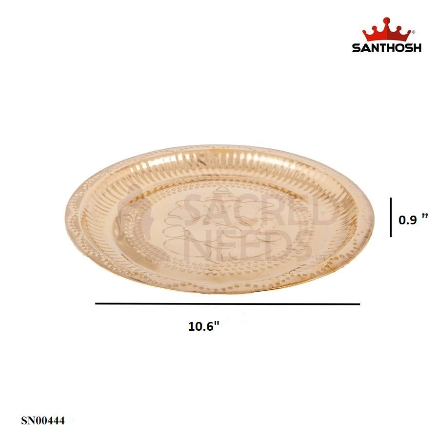ICC 30G Nagas Plate – 0.9 Inch Height | Mini Brass Plate for Pooja, Aarti & Sacred Rituals