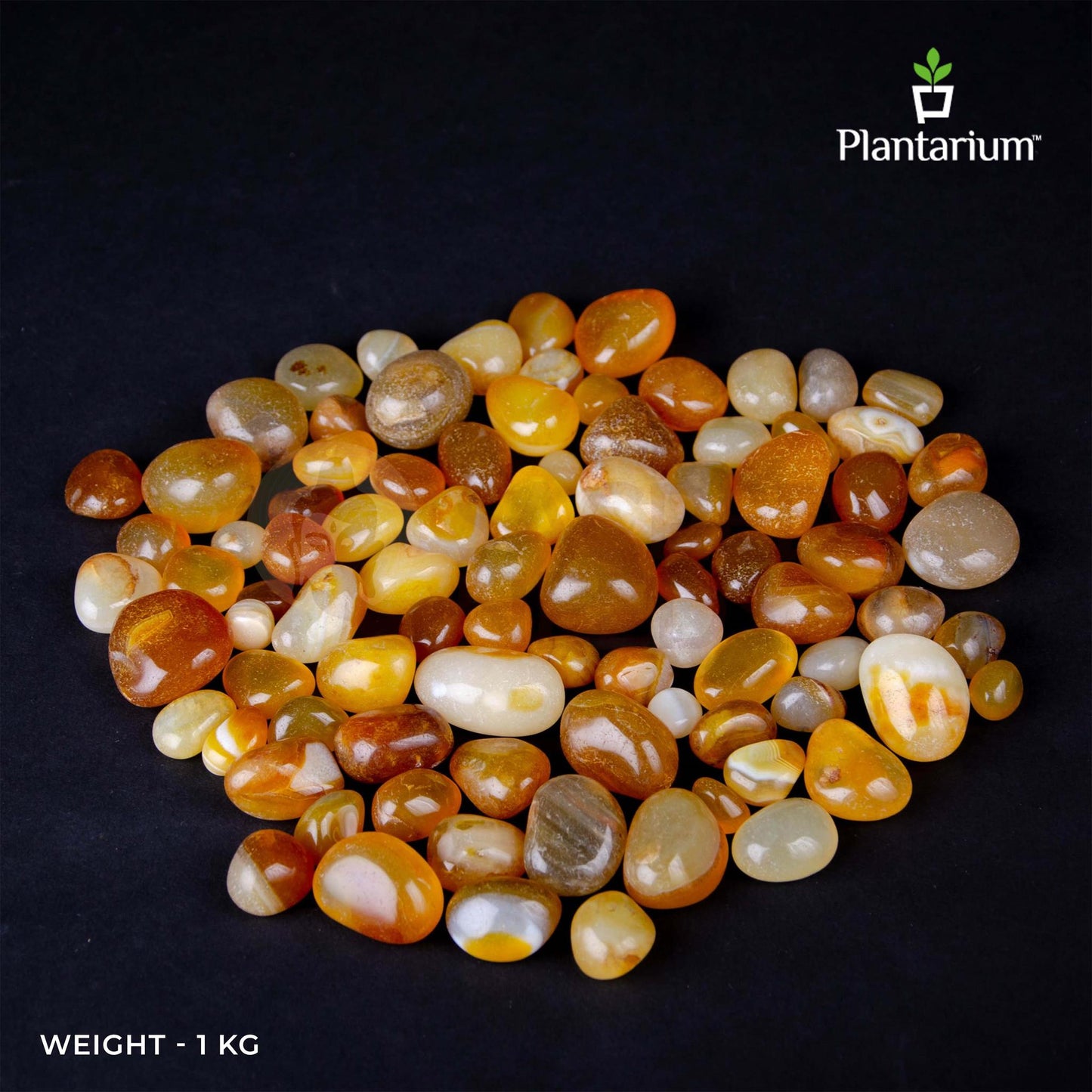 Amber Pebbles | Polished Amber-Colored Stones for Table Decor, Planter Filler & DIY Art