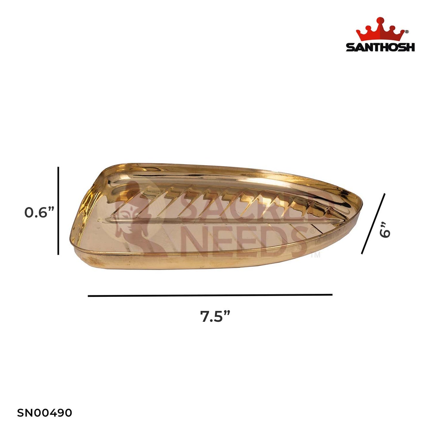 ICC Leaf Plate – 0.6 Inch Height | Elegant Leaf Design Plate for Serving, Decor & Rituals