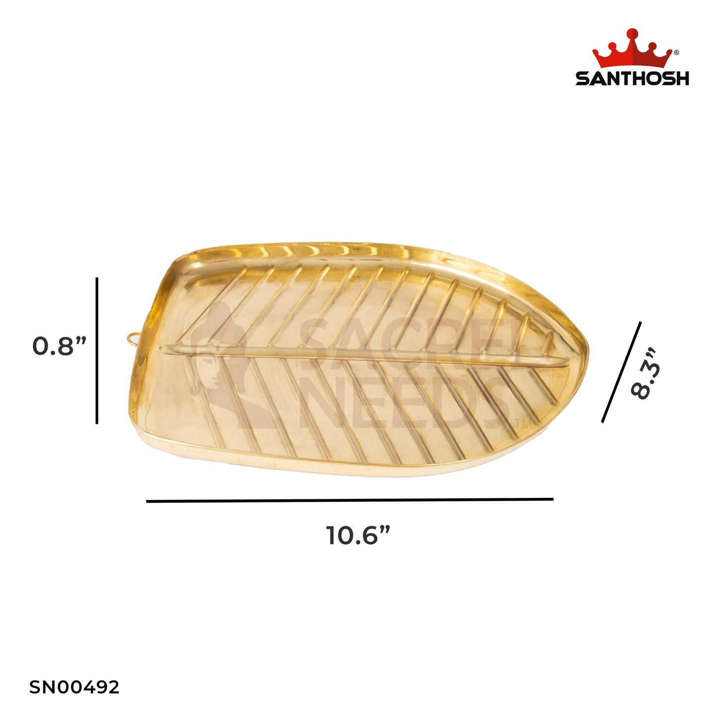 ICC Leaf Plate – 0.8 Inch Height | Decorative Leaf Plate for Offering, Return Gifts & Home Décor
