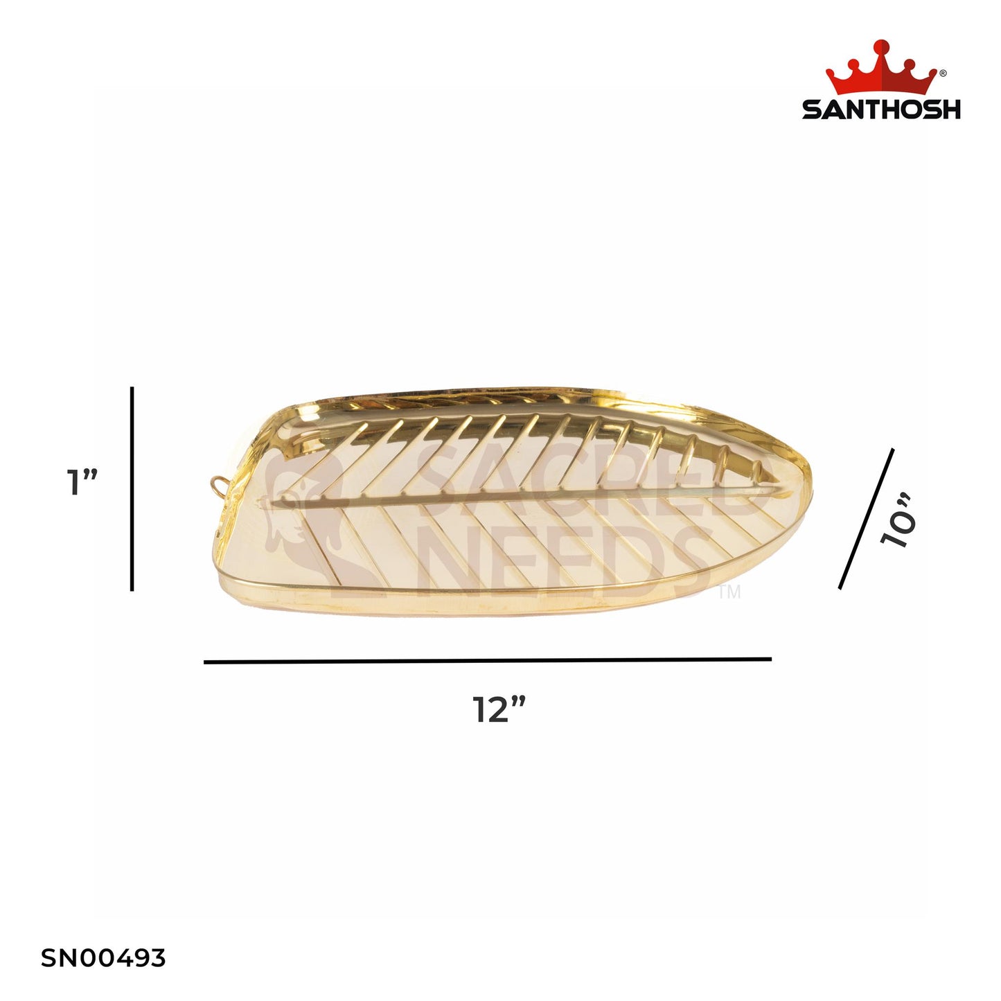 ICC Leaf Plate – 1 Inch Height | Classic Leaf-Shaped Plate for Ritual Use, Gifting & Festivals