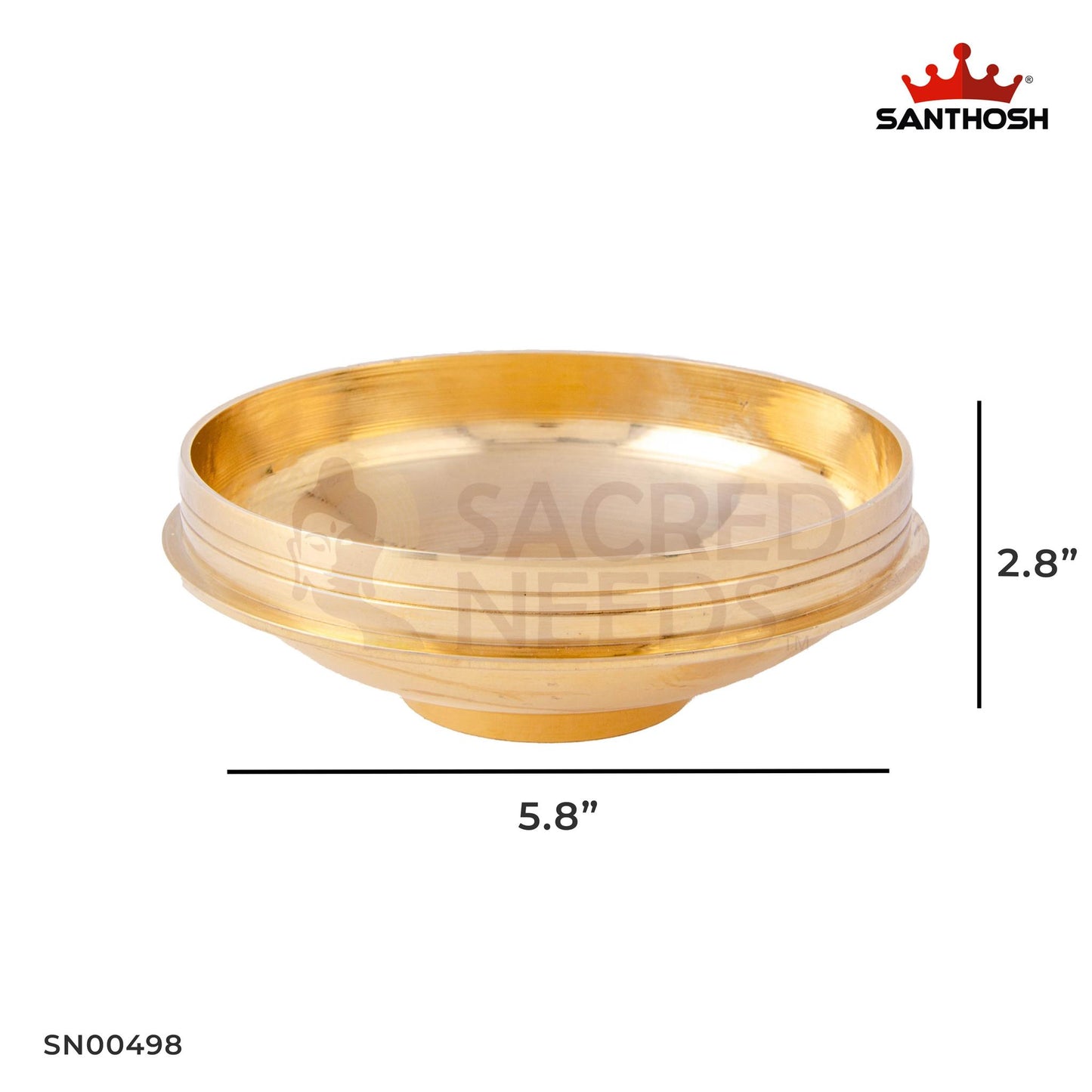 Brass Prasadam Urli – 5.8 Inch length | Brass Prasadam Pot for Gifting, Rituals & Home Temples