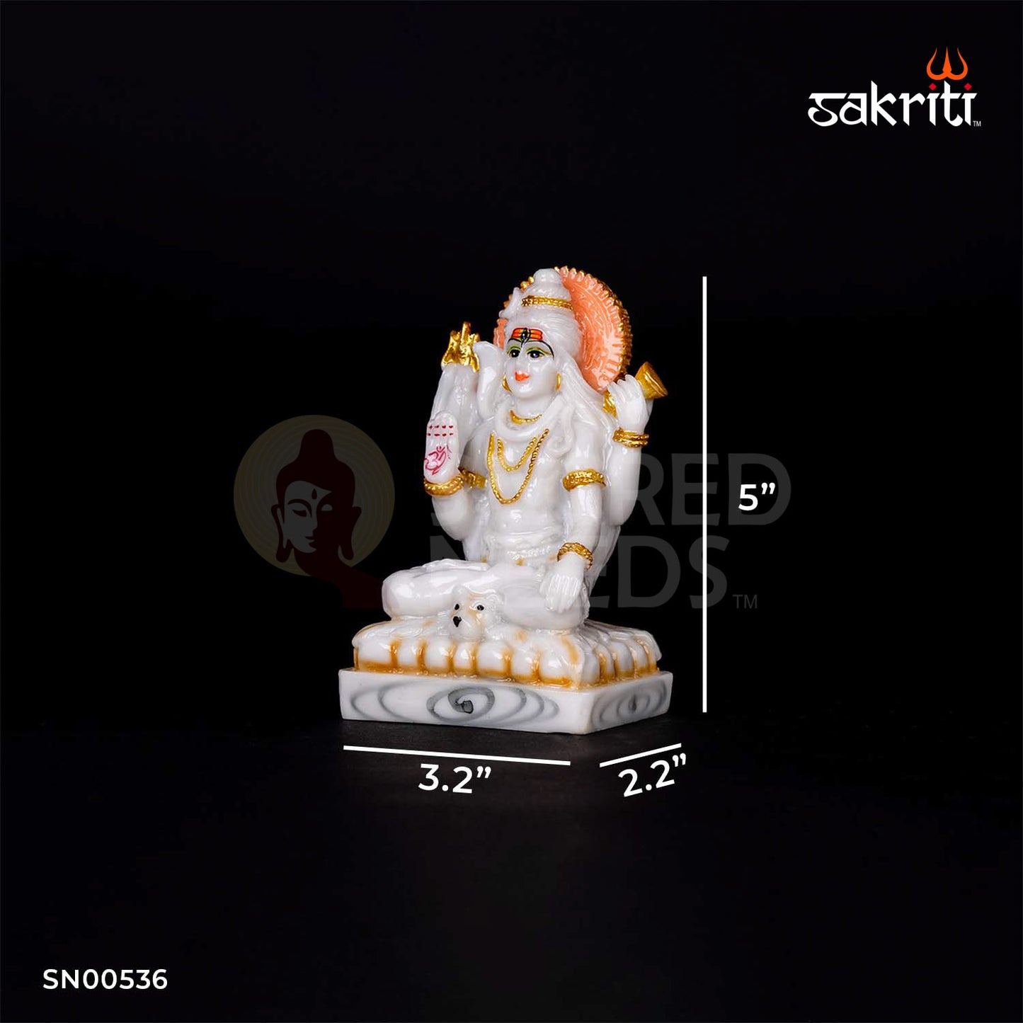 Shivan Idol in Marble Dust – 5 Inch Height | Lord Shiva Statue for Meditation Corner, Temple & Pooja Room