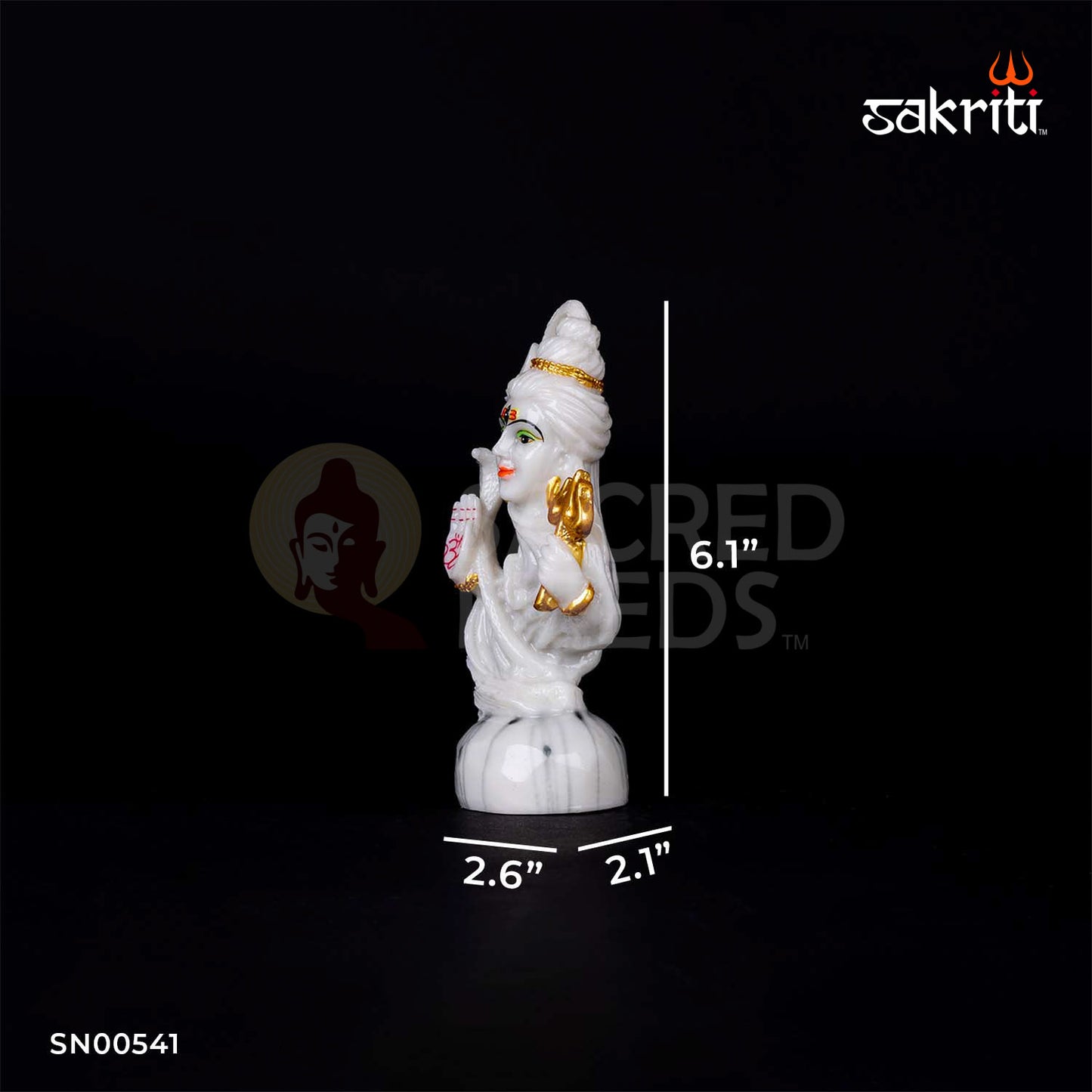 Shivan Idol in Marble Dust – 6.1 Inch Height | Mahadev Murti for Home Altar, Maha Shivratri & Gifting