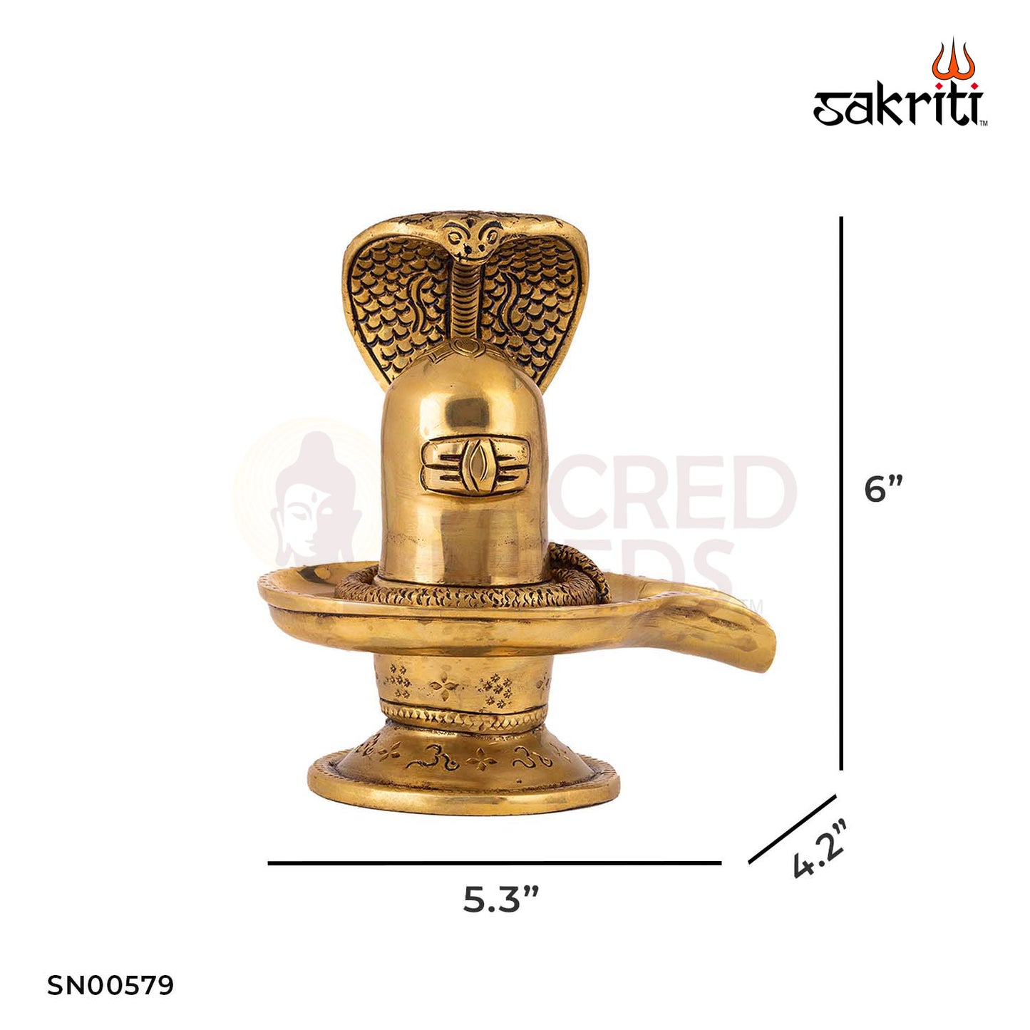 Brass Shiva Lingam – 6 Inch Height | Sacred Lingam Idol for Lord Shiva Pooja, Rudra Abhishekam & Devotion
