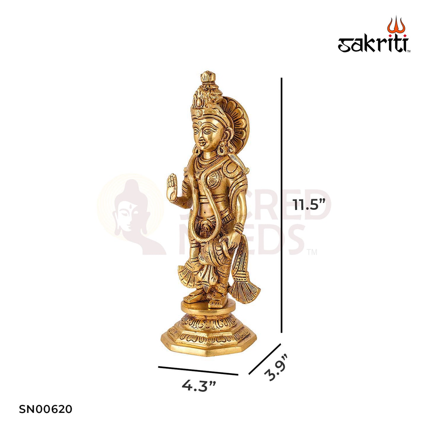 Brass Radha – 11.5 Inch Height | Divine Radha Idol for Krishna Pairing, Devotion & Festive Decor