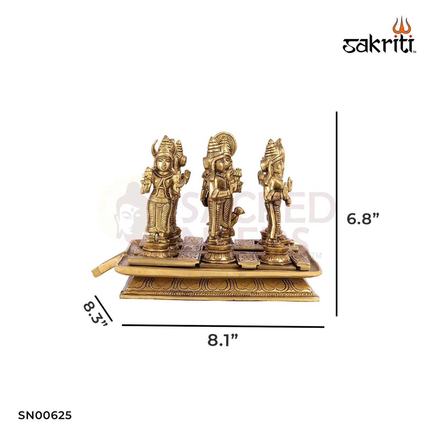 Brass Navgraha Set – 6.8 Inch Height (Each) | Complete 9 Planet Deity Idols for Graha Shanti, Vastu & Vedic Rituals