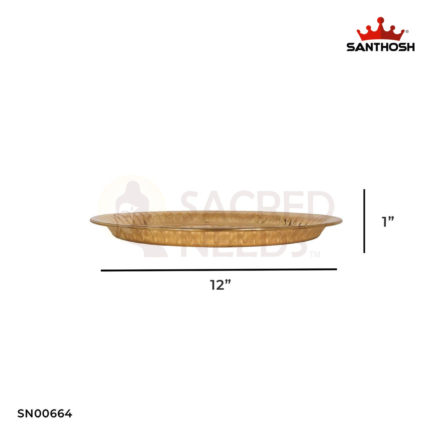 ICC Nagas Plate – 1 Inch Height | Traditional South Indian Ritual Plate with Serpent Motif for Pooja Use