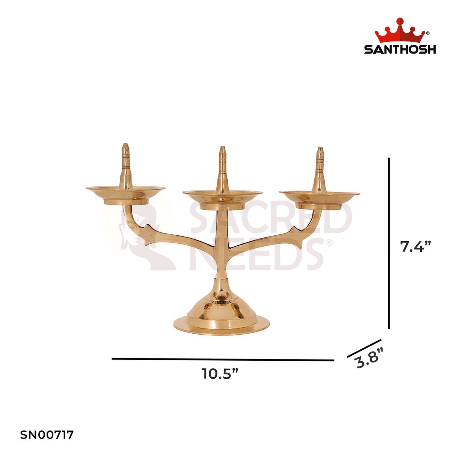 Brass Kavara/Kerala Jhad Vilakku – 10.5 Inch Length | Ethnic Kerala Hanging Lamp for Devotional Lighting