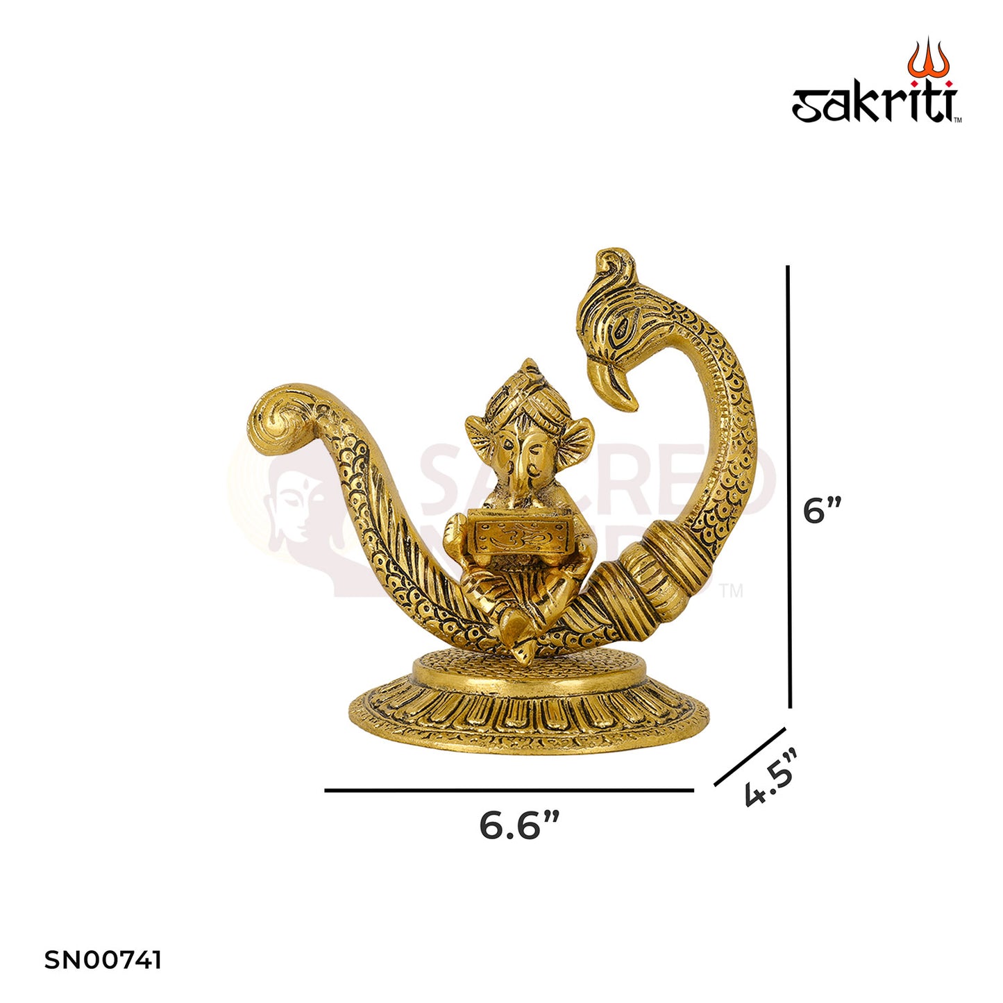 Aluminium Ganesha – 6 Inch Height | Tech Ganesha Idol for Students, Desk & Study Inspiration