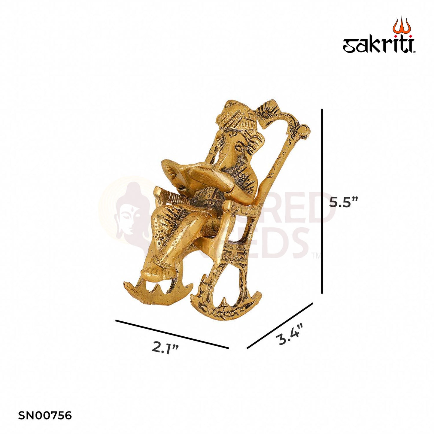 Aluminium Chair Ganesha – 5.5 Inch Height | Ganpati Idol on Throne for Home Mandir or Gift Purpose