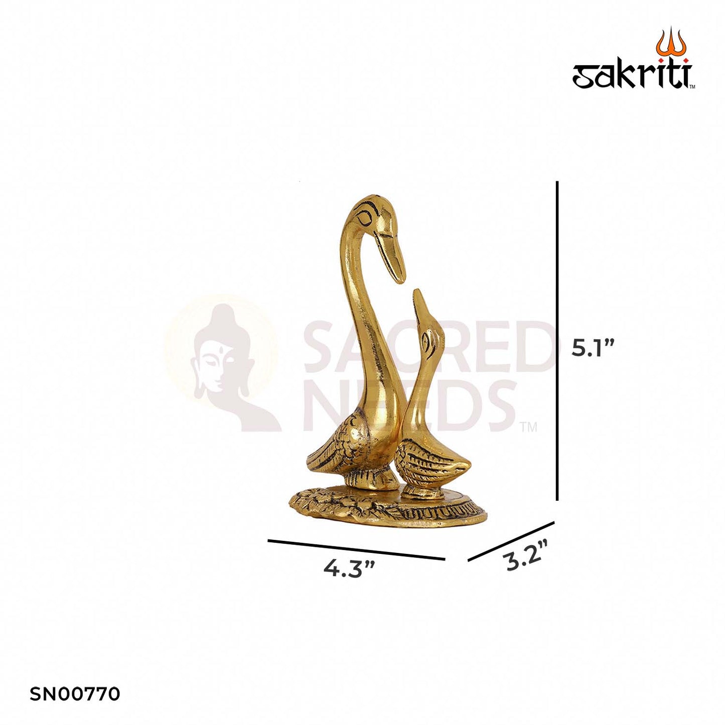 Aluminium Swan – 5.1 Inch Height | Elegant Swan Figurine for Home Decoration & Gifting