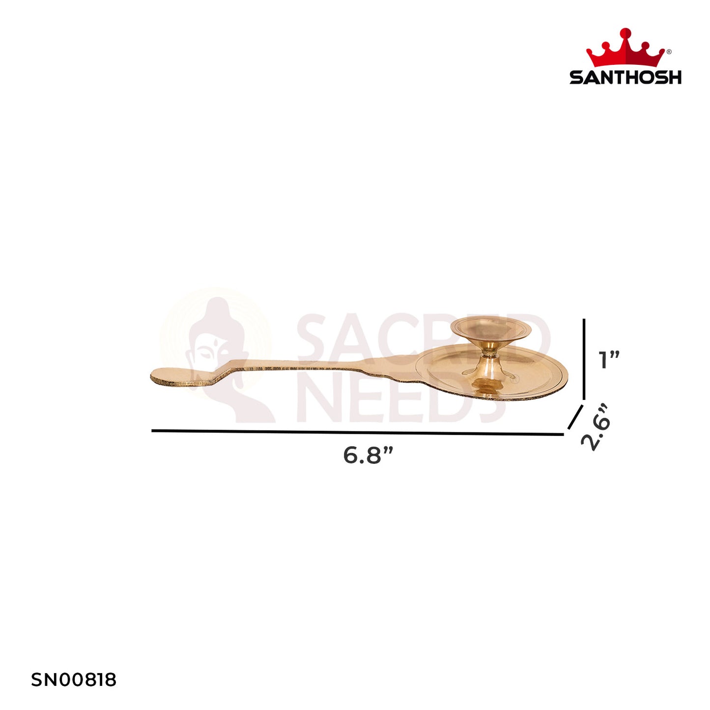 Brass Palghat Arti – 1" Height | Traditional Brass Arti for Pooja & Worship