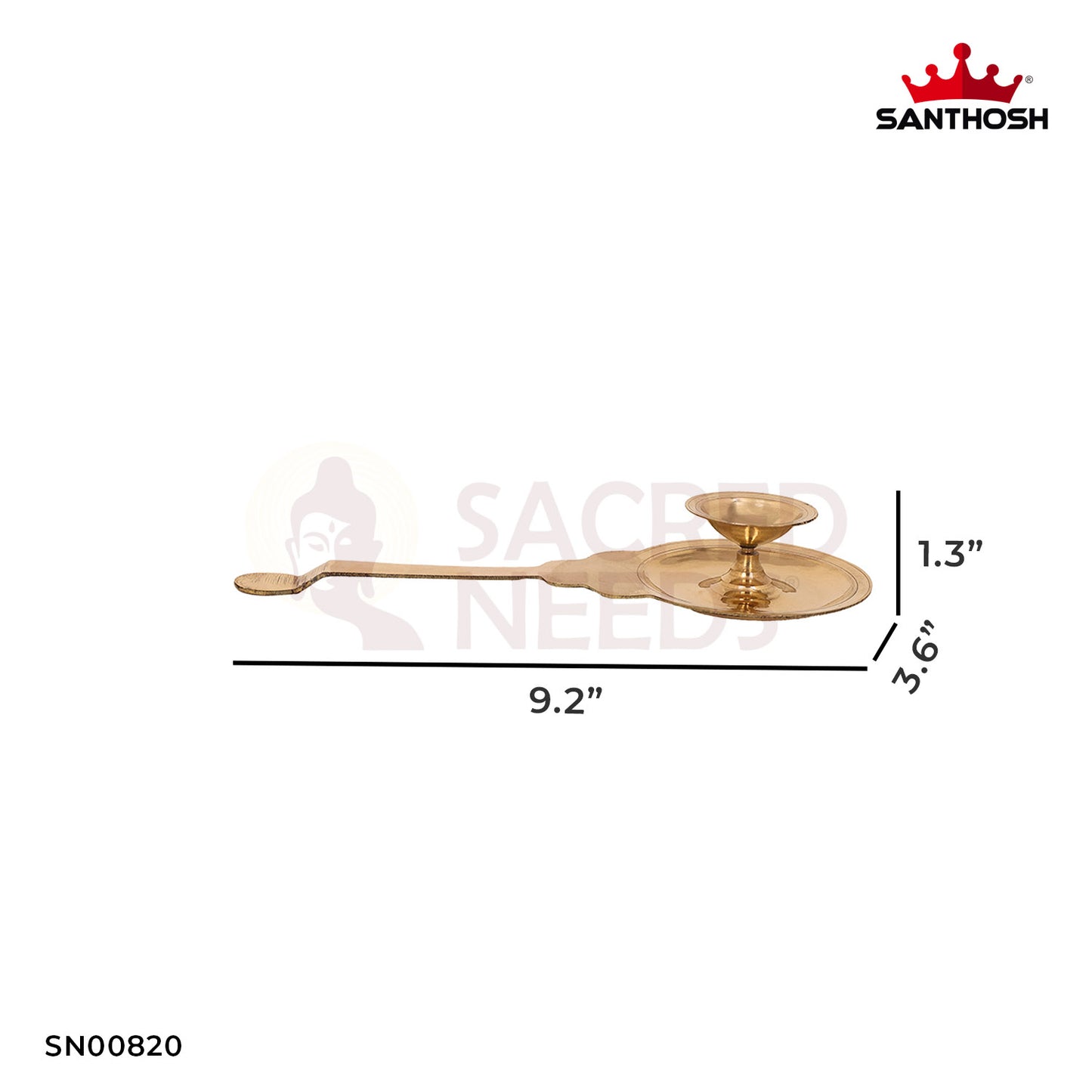 Brass Palghat Arti – 1.3" Height | Decorative Palghat Arti for Spiritual Worship