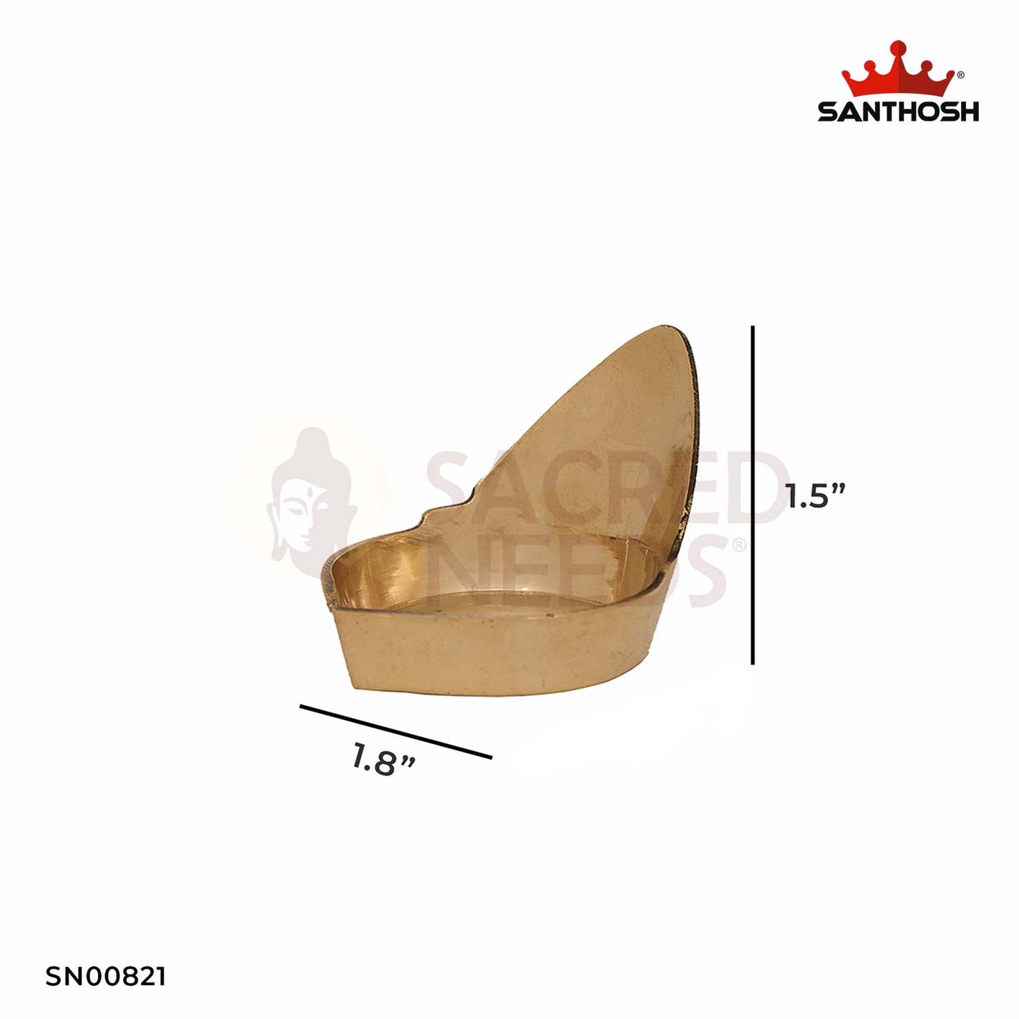 Brass Madai Vilakku – 1.5" Height | Brass Oil Lamp for Pooja, Temples & Festivals