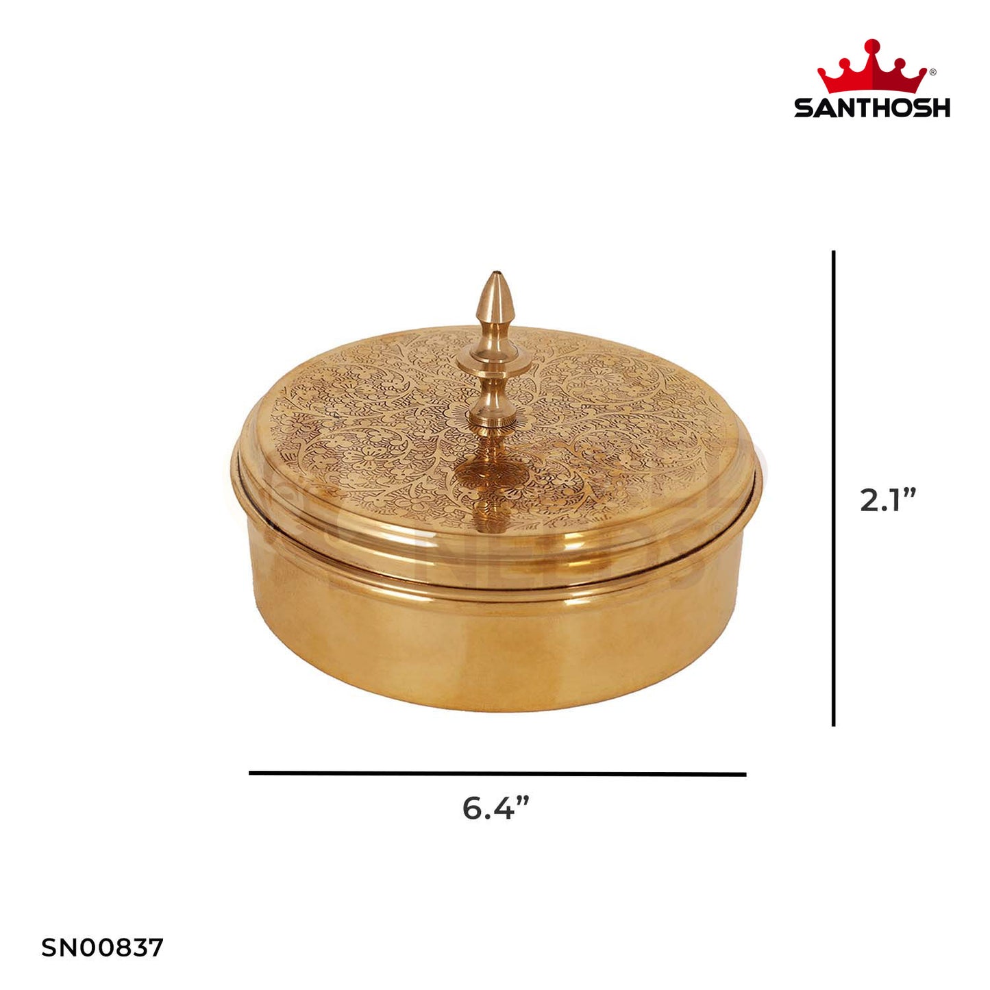 ICC Spices Box – 2.1 Inch 5-Compartment Masala Box for Kitchen Storage and Gifting