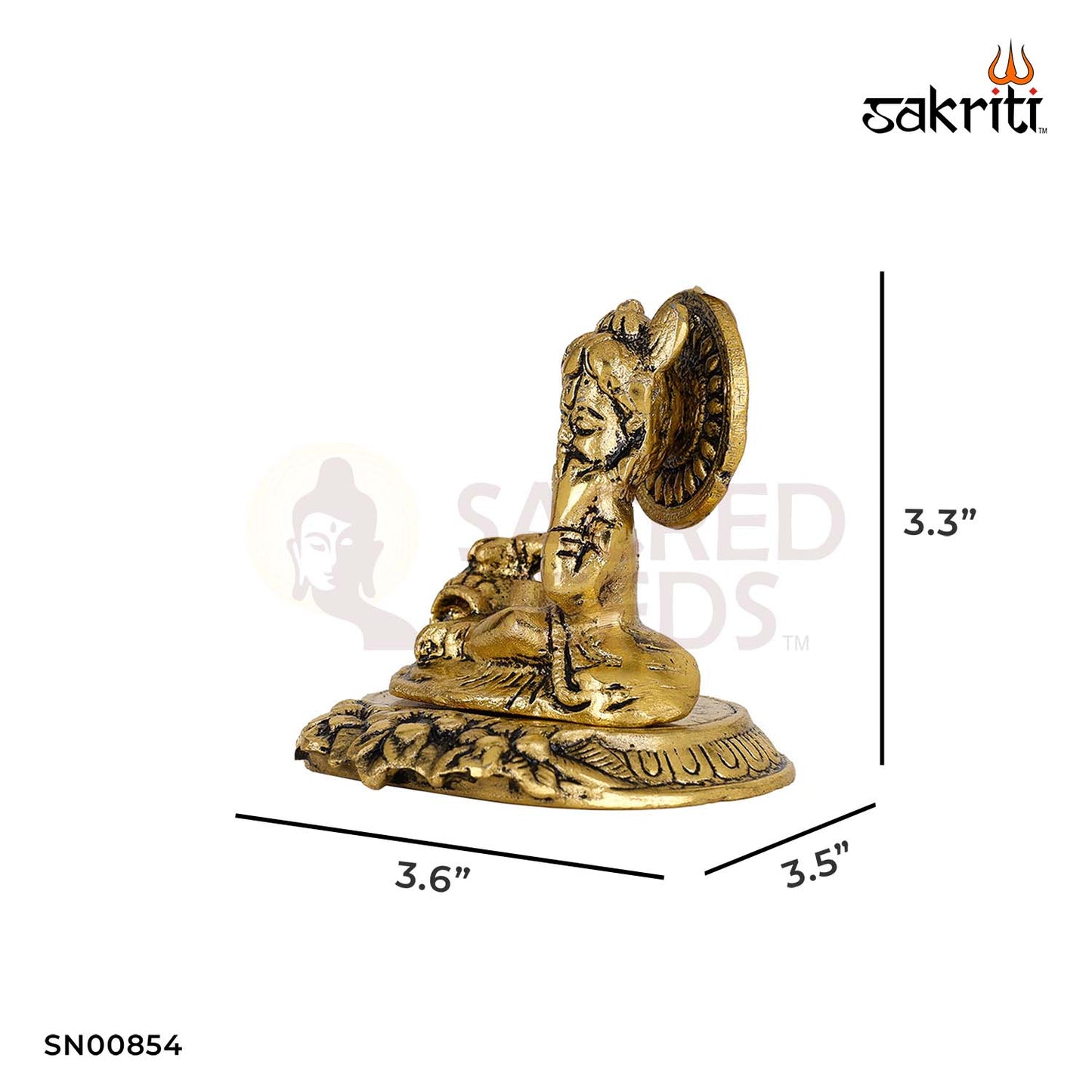 Aluminium Ladoo Krishna – 3.3 Inch Height | Krishna Idol with Ladoo for Pooja, Home Decor & Gifting