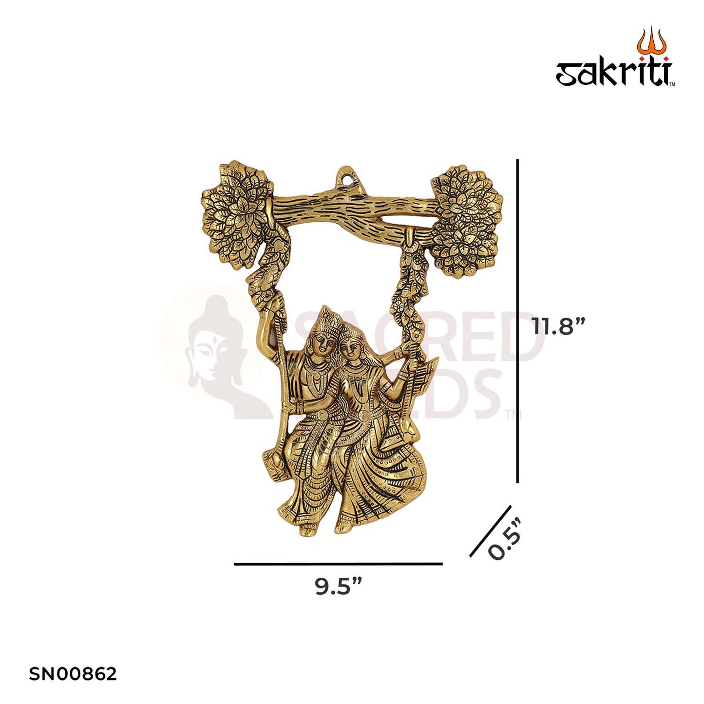 ALUMINIUM RADHA KRISHNA MOUNTED