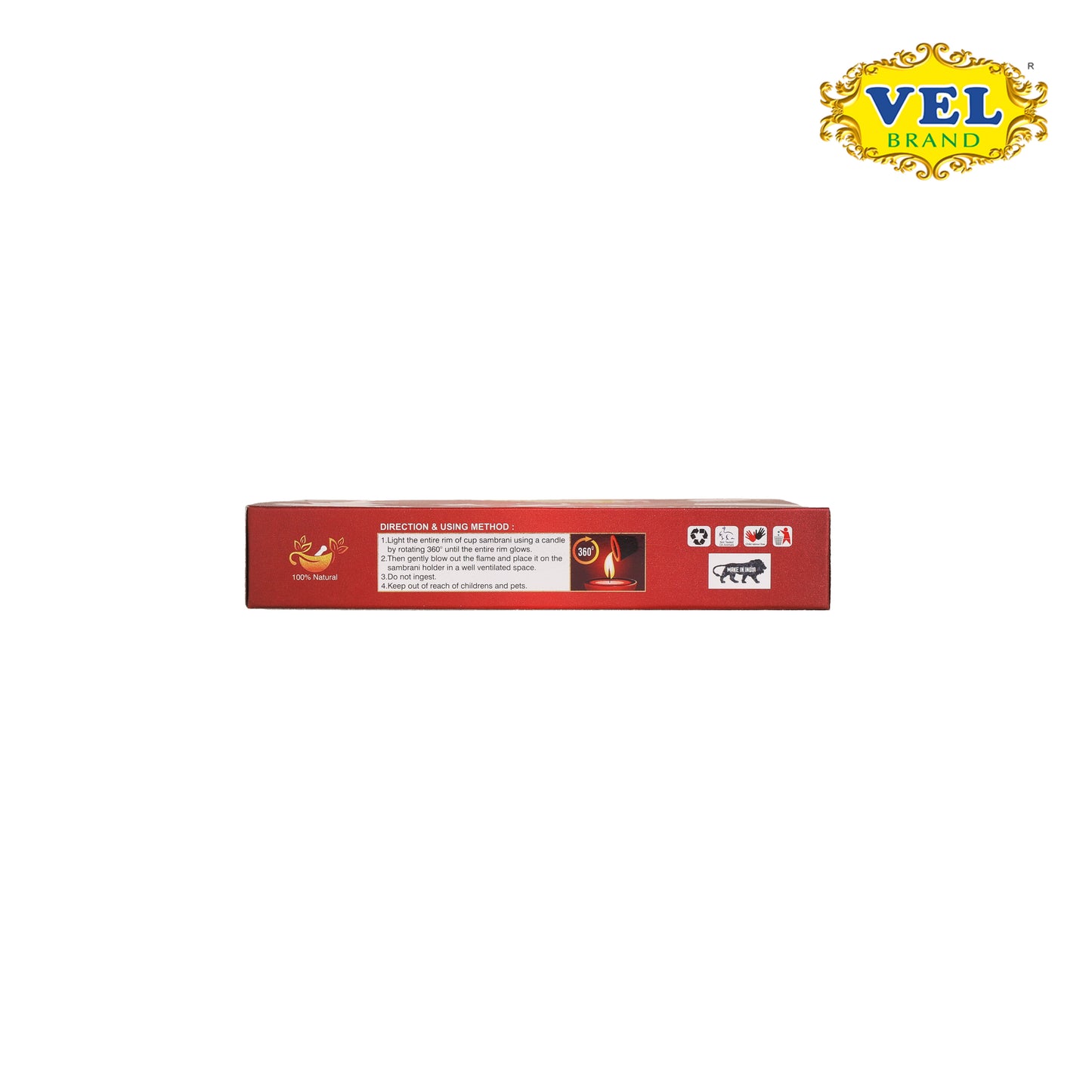 VEL'S 3in1 Sambrani Cups – 15 Pcs | Triple-Scented Sambrani Cups for Pooja, Meditation & Relaxation