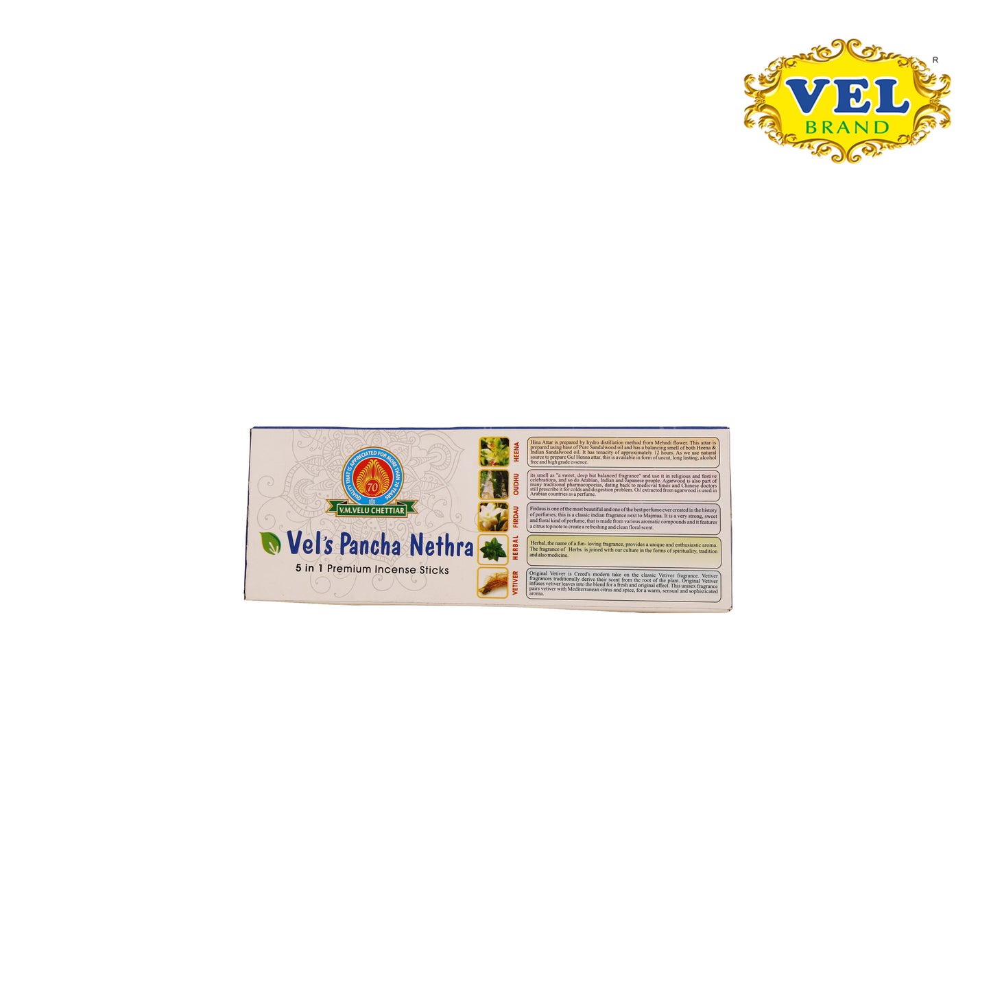 VEL'S 5in1 Incense Sticks – 50g | Premium Incense Sticks for Pooja, Meditation & Spiritual Practices
