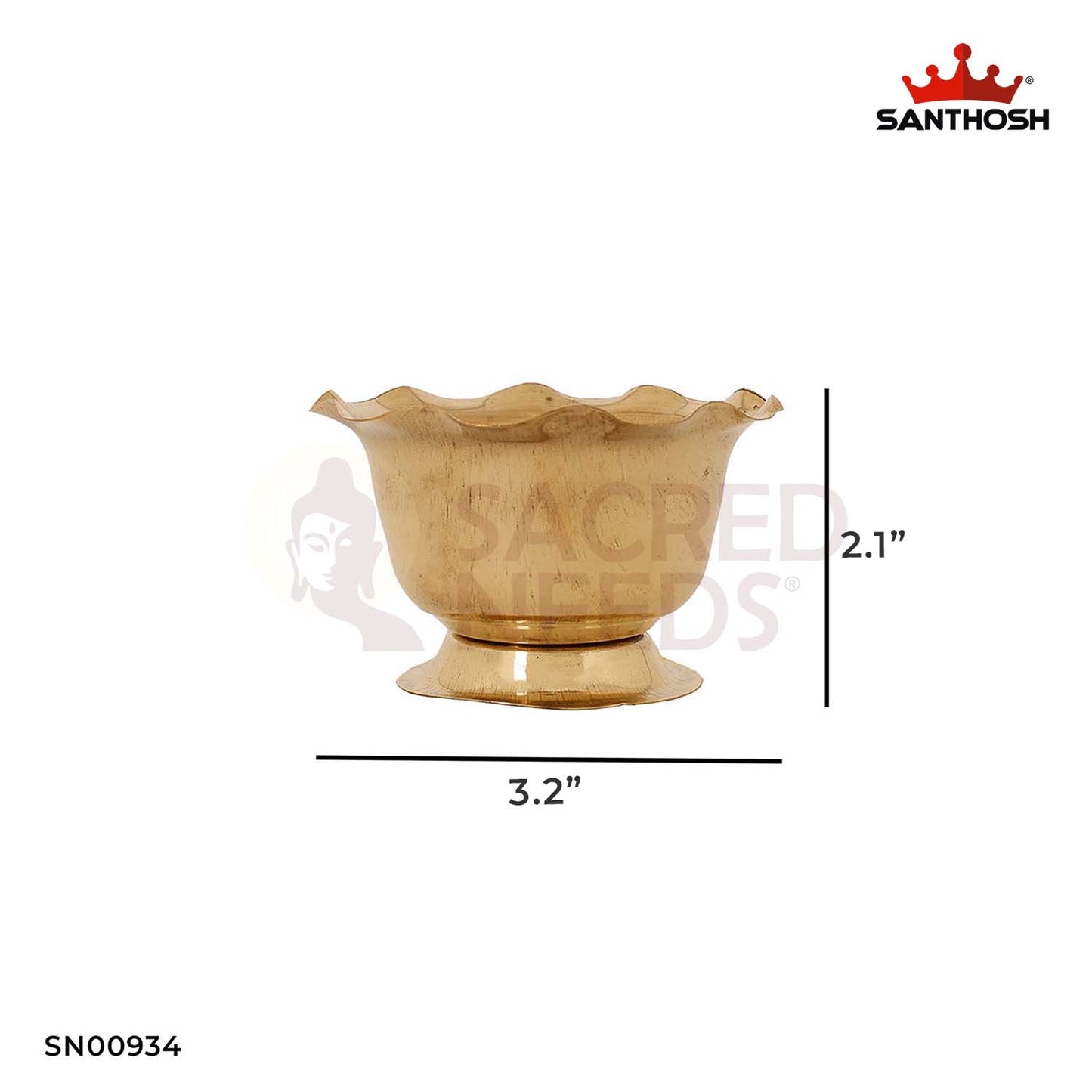 ICC Special Chandan Cup – 2.1 Inch Height | Brass Cup for Chandan, Pooja & Rituals