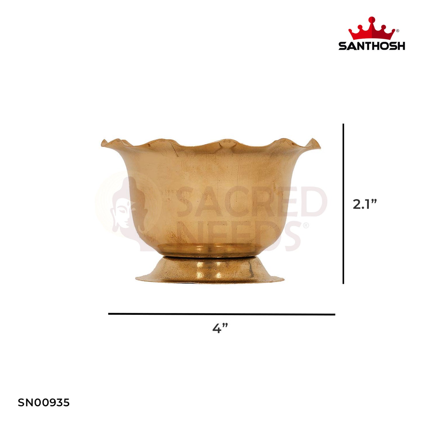 ICC Special Chandan Cup – 2.1 Inch Height | Brass Cup for Chandan, Pooja & Rituals
