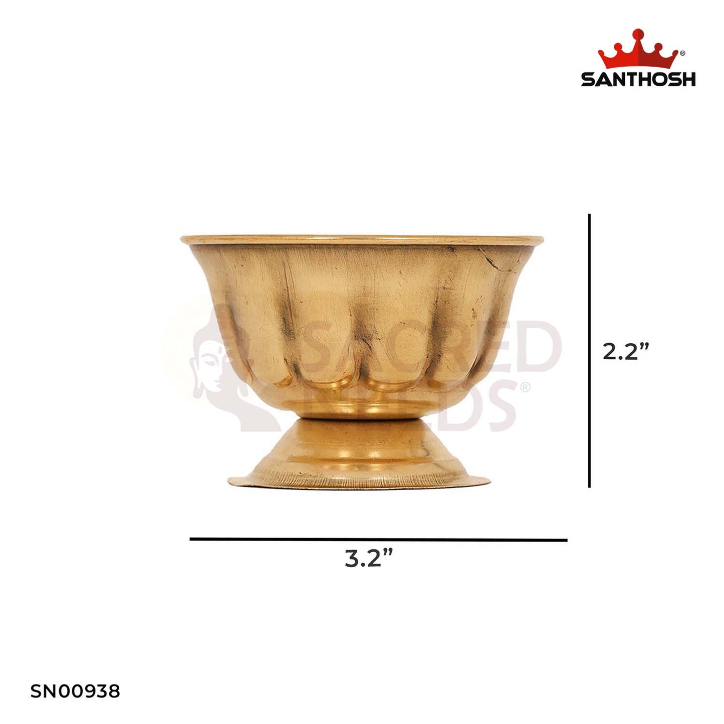 ICC Chandan Cup – 2.2 Inch Height | Brass Chandan Cup for Pooja & Temple